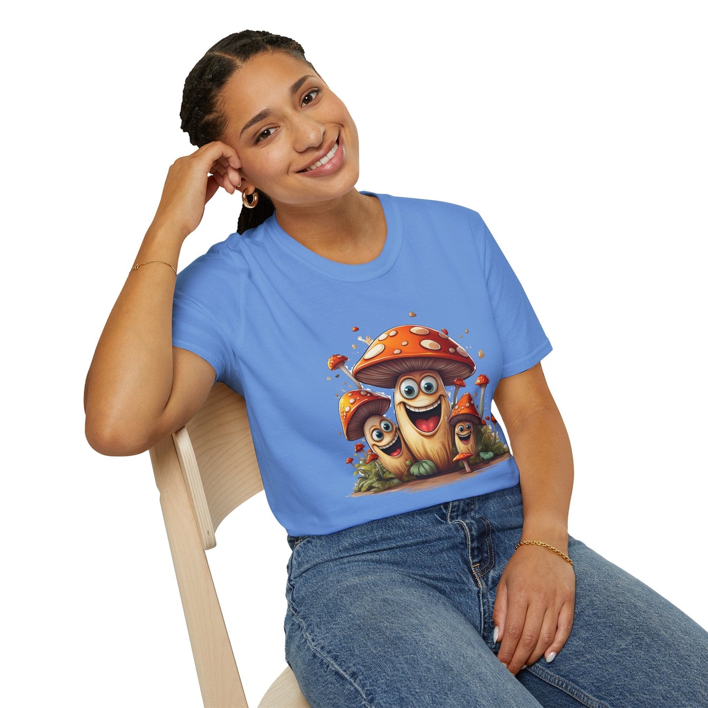Mashroom Tee Shirt Unisex Funny Mashroom Design Softstyle 100 Percent Cotton Gildan