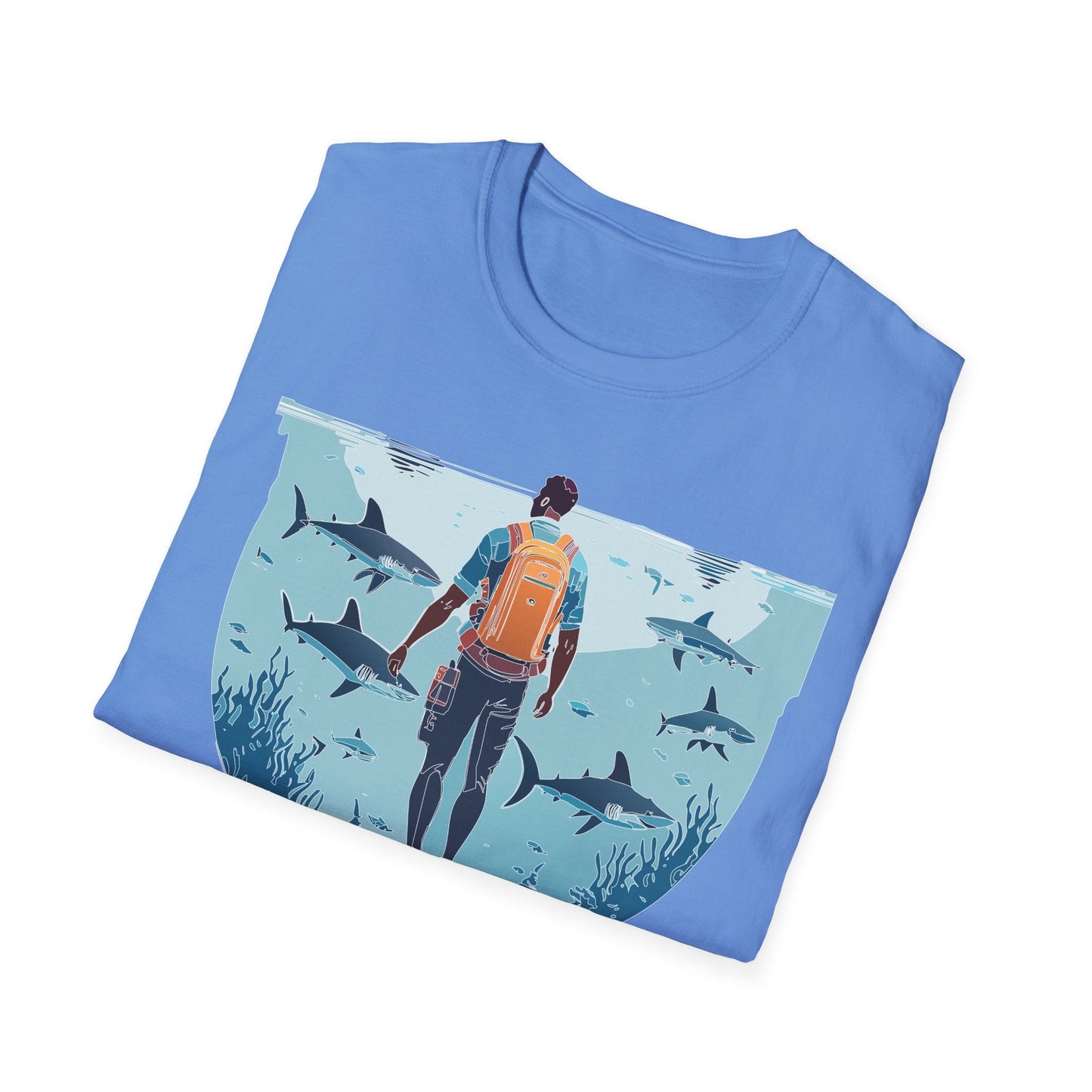 Ocean Tee Shirt Unisex Softstyle T Shirt With Ocean Art Design U Boat Theme Graphic Artwork Edition