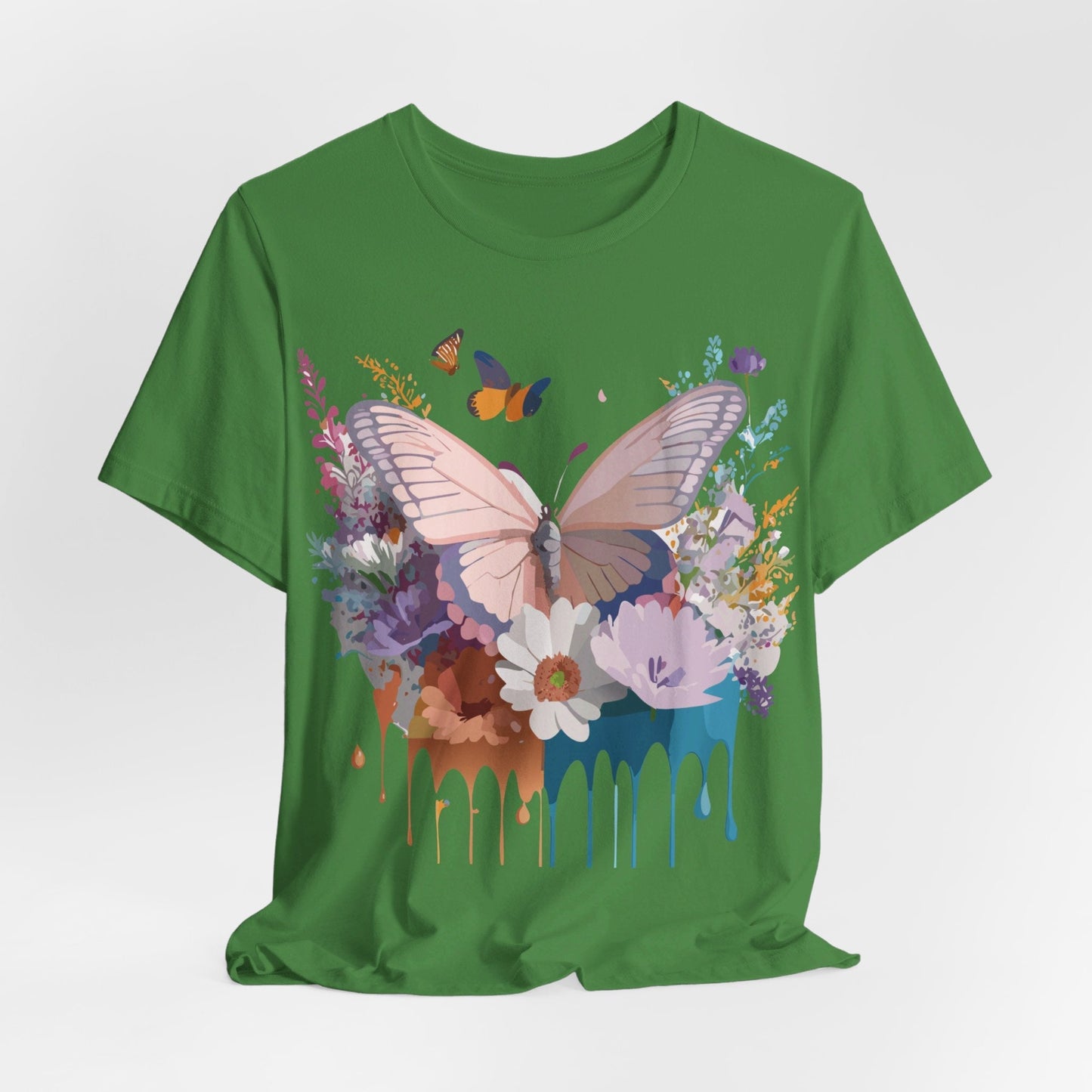 Butterfly Graphic Tee Unisex Vintage Art Design Adelpha Short Sleeve