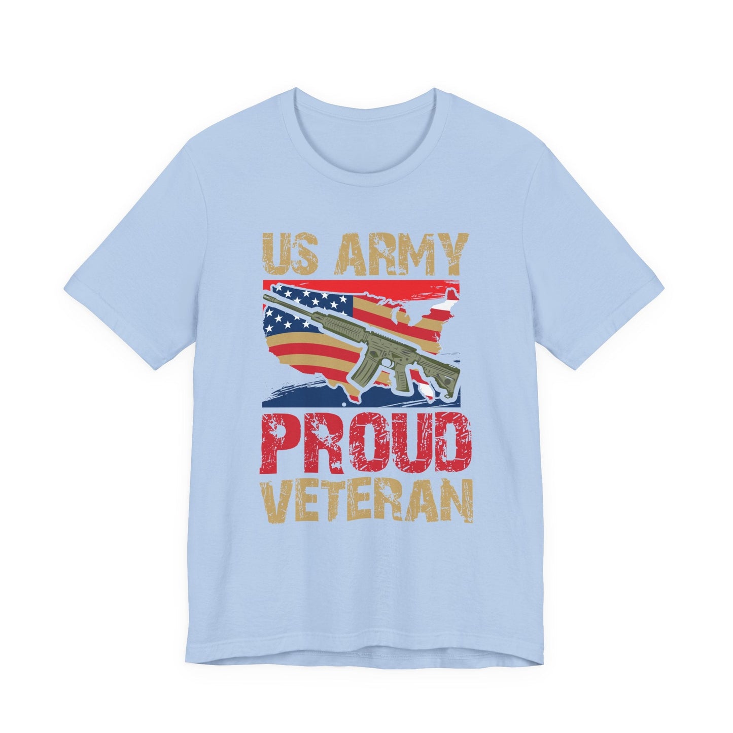 Army Veteran Patriotic Graphic Design Unisex Cotton T-Shirt v17
