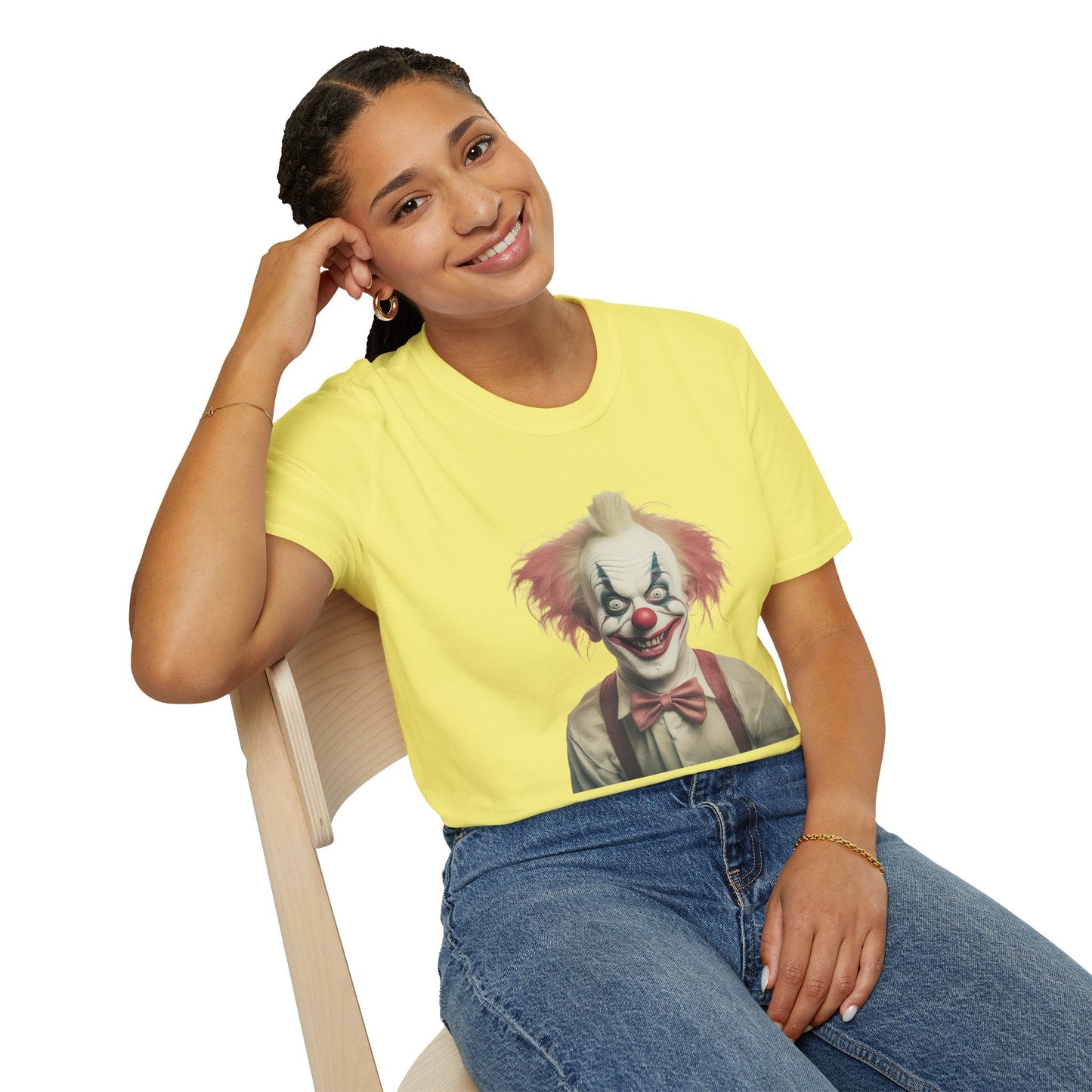 Clown Shirt Circus Tee Gildan Softstyle 64000 One Hundred Percent Ring Spun Cotton Lightweight