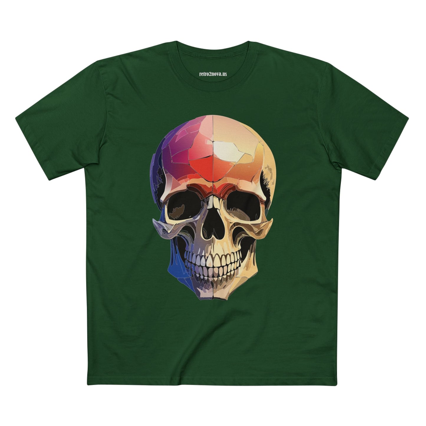 Skull Shirt Unisex Skeleton Tee With Original Art Design From Retro2Nova Premium Cotton Tee