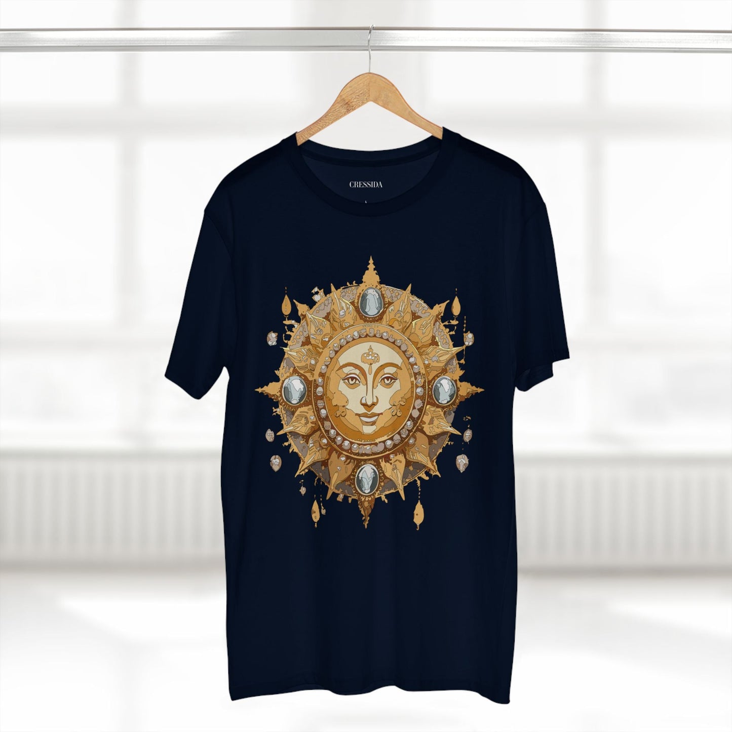 Gold Sun Graphic Unisex 100 Cotton T-Shirt with Golden Art Design 8