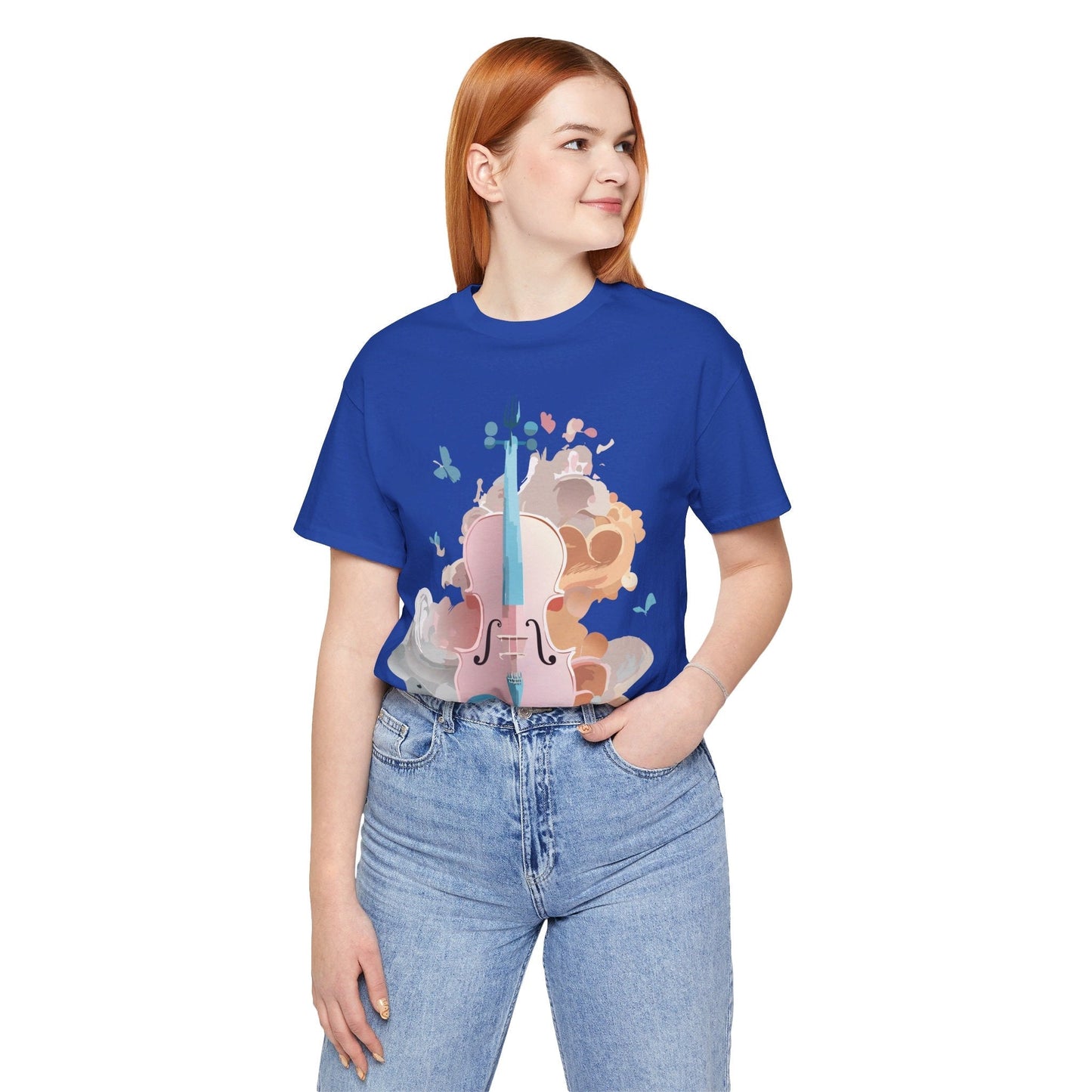 Music Graphic Unisex 100 Cotton Vintage Art with Musical Elements Tee 11