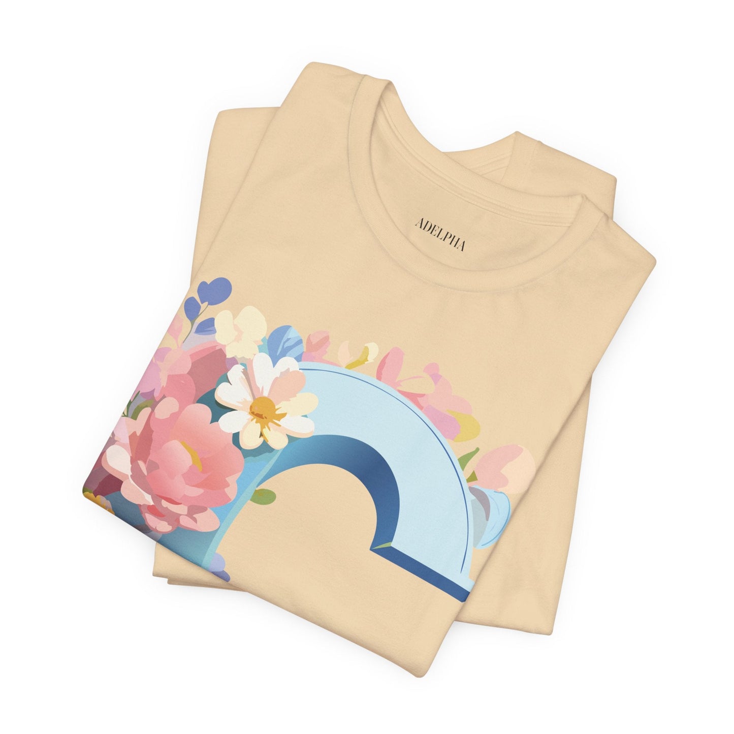 Letter C Shirt Graphic Tee Unisex Short Sleeve Vintage Art Adelpha Premium Quality