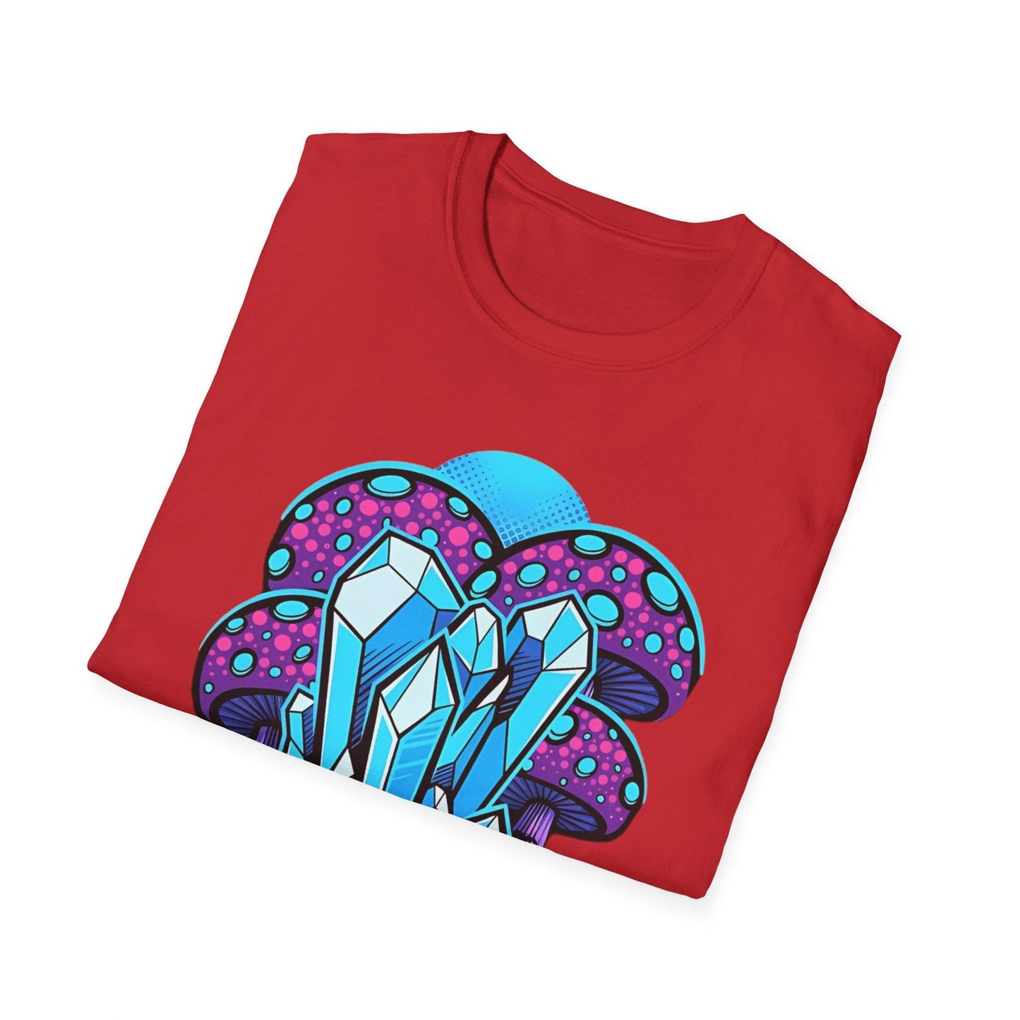 Funny Mashroom Graphic Unisex Softstyle Cotton With Cartoon Illustration Design 21