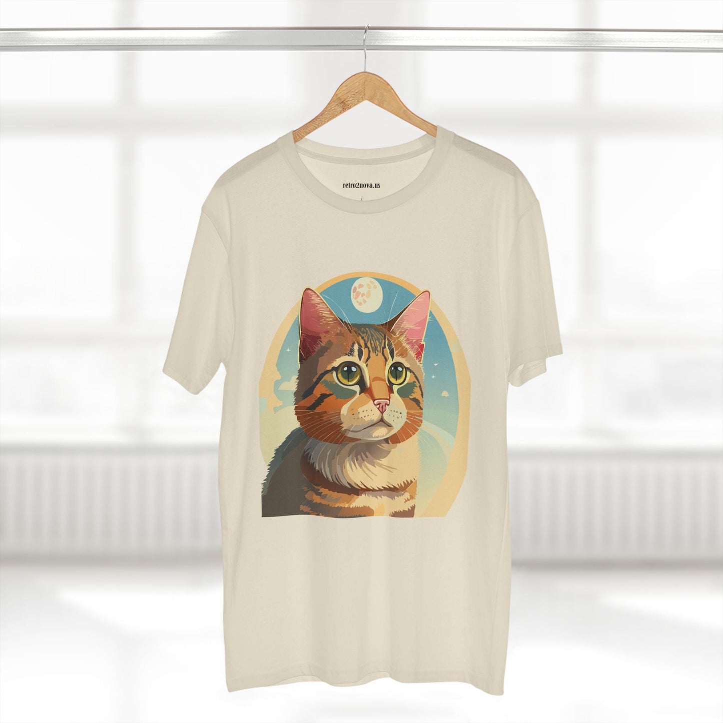 Cat Shirt Unisex Premium Cotton Tee With Original Cat Art Design Retro2Nova Soft Breathable Regular Fit
