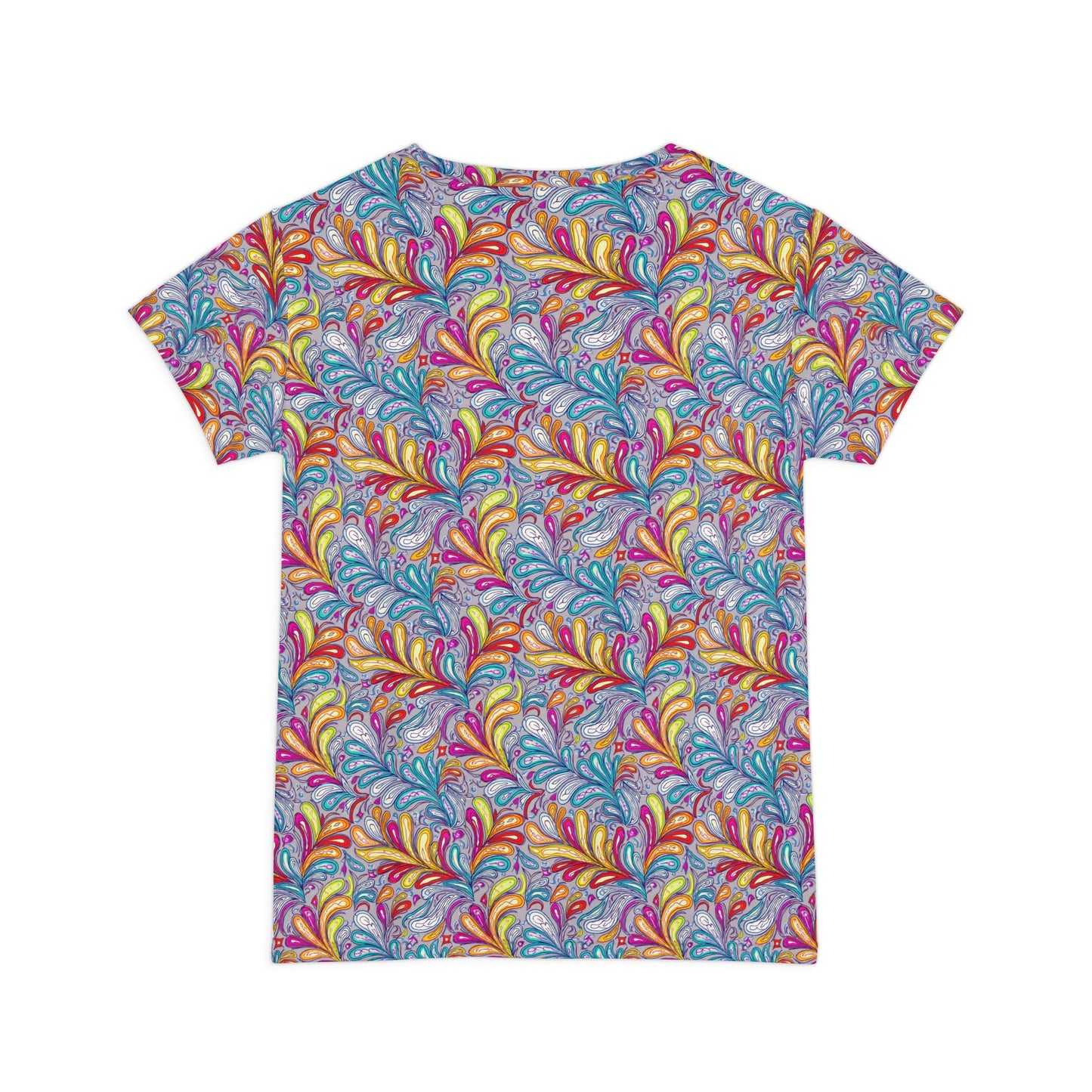 Women Poly Span T-Shirt with Floral Print