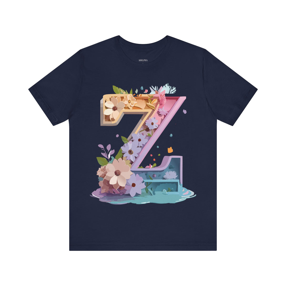 Letter Z Graphic Unisex Cotton Bella+Canvas Tee with Art Letter Design