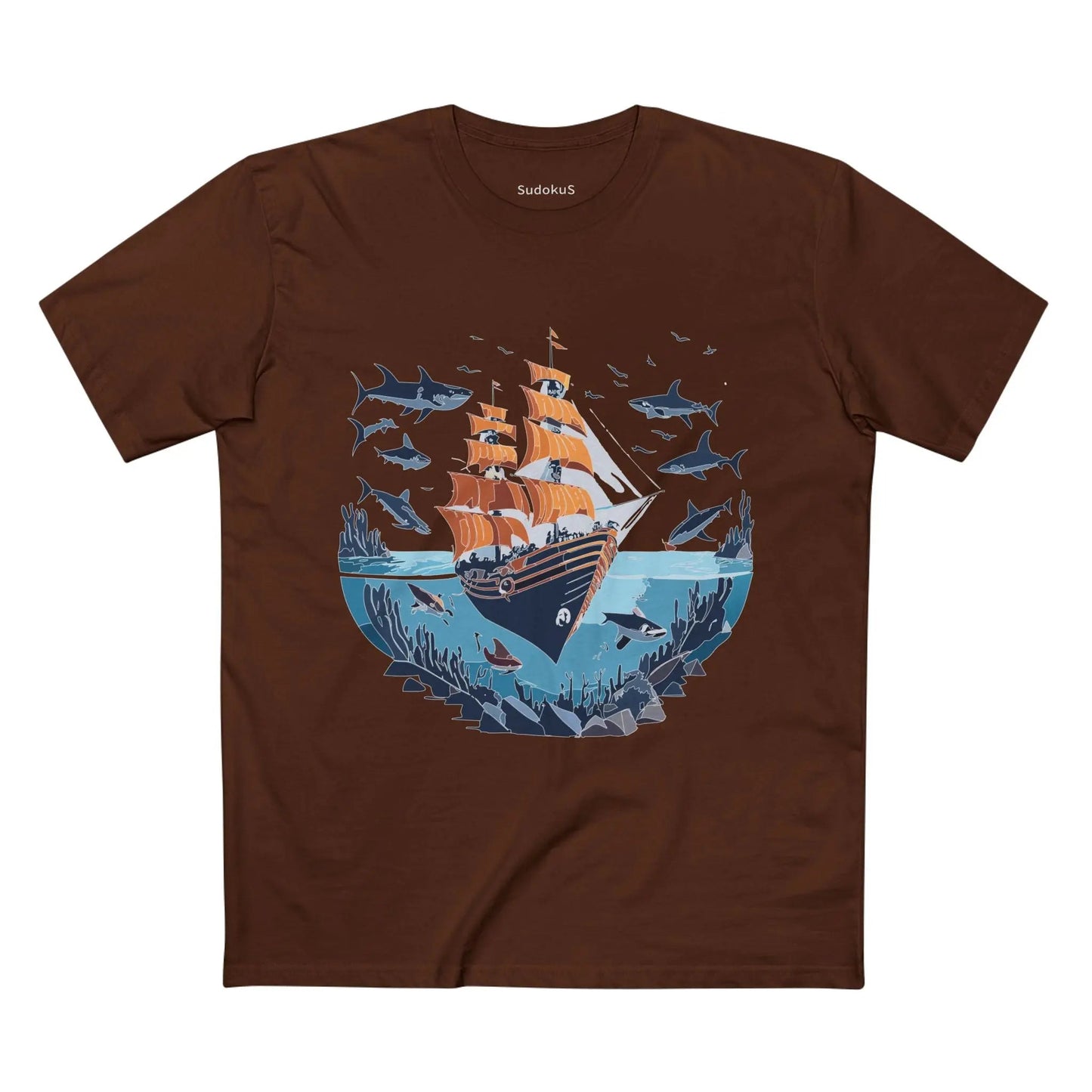 Ocean Coast Graphic Unisex 100 Cotton Staple Tee 30