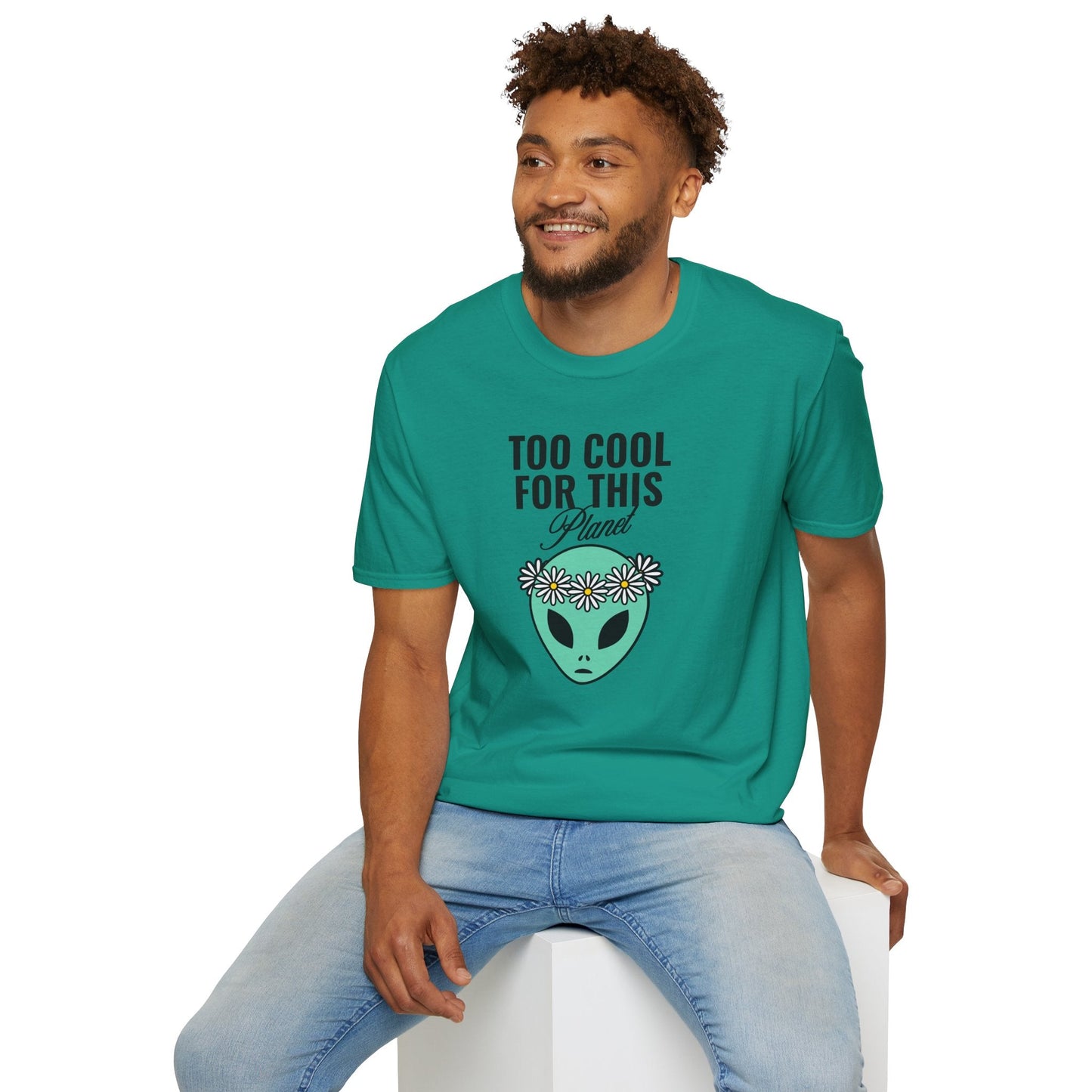 Alien Graphic Tee  Too Cool For This Planet Floral Crown