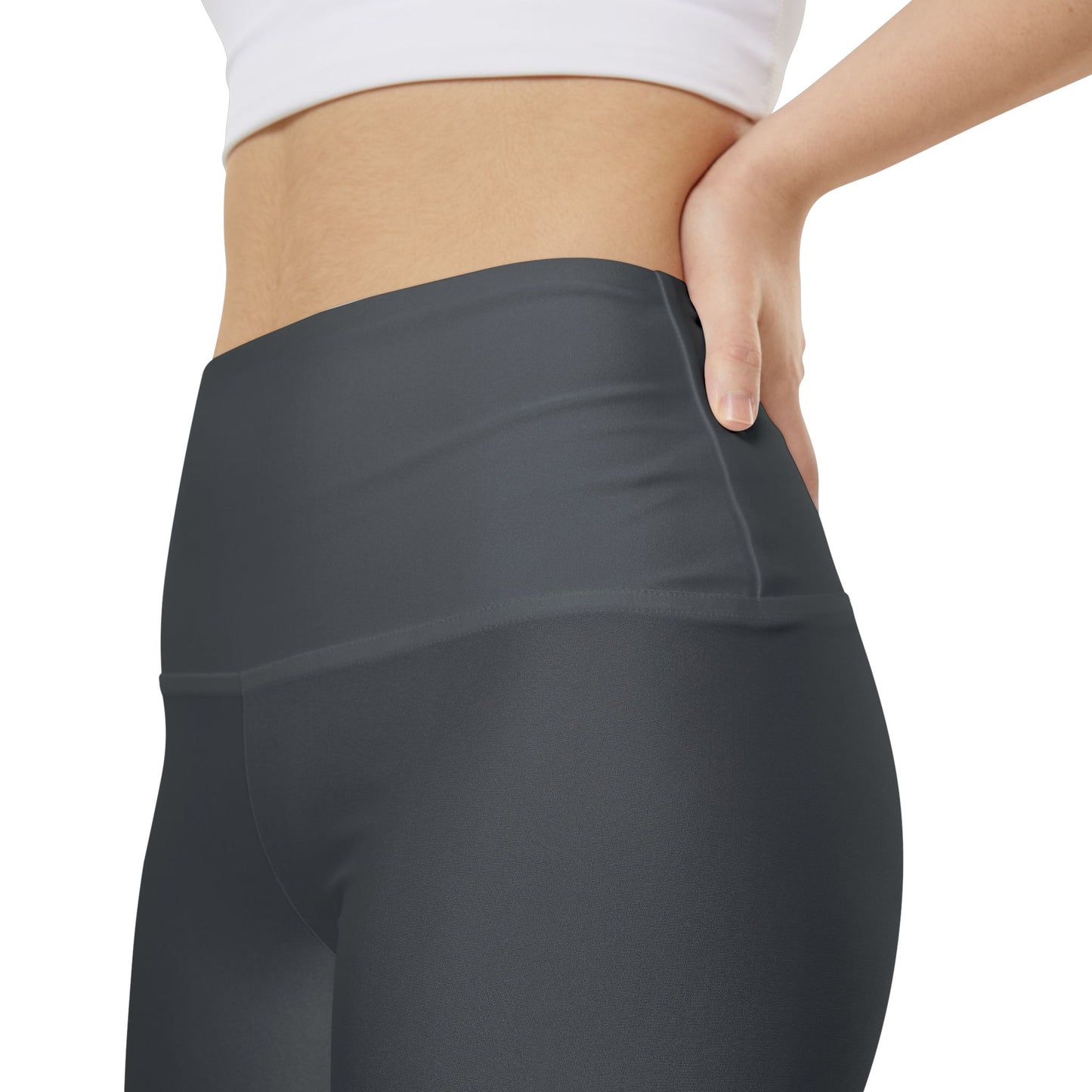 Charcoal Women's Workout Shorts — High-Waist Athletic Biker Shorts