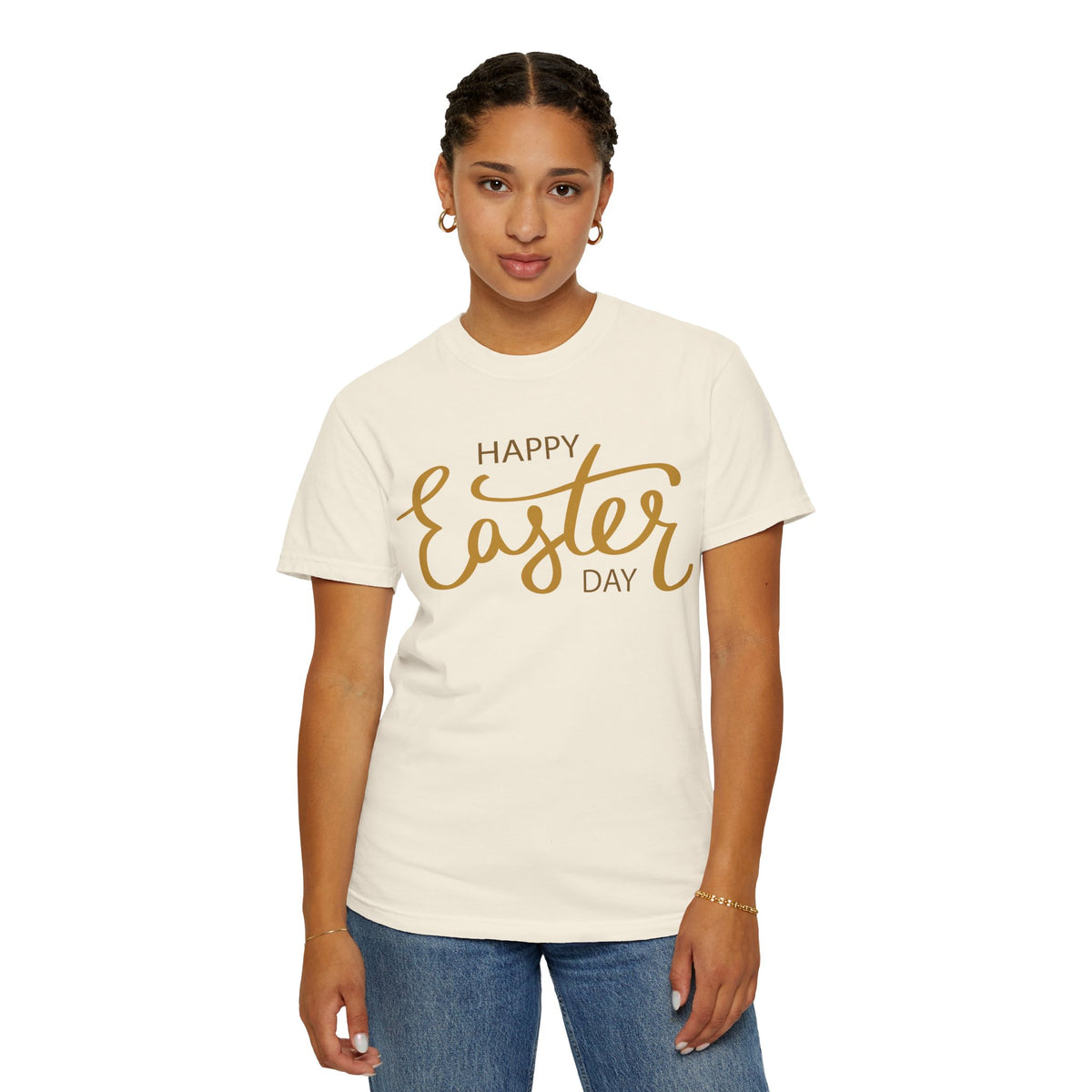 Happy Easter Day T-Shirt, Tee Shirt with Easter Signature, T Shirt with Easter Prints, Tee Shirt with Easter Design