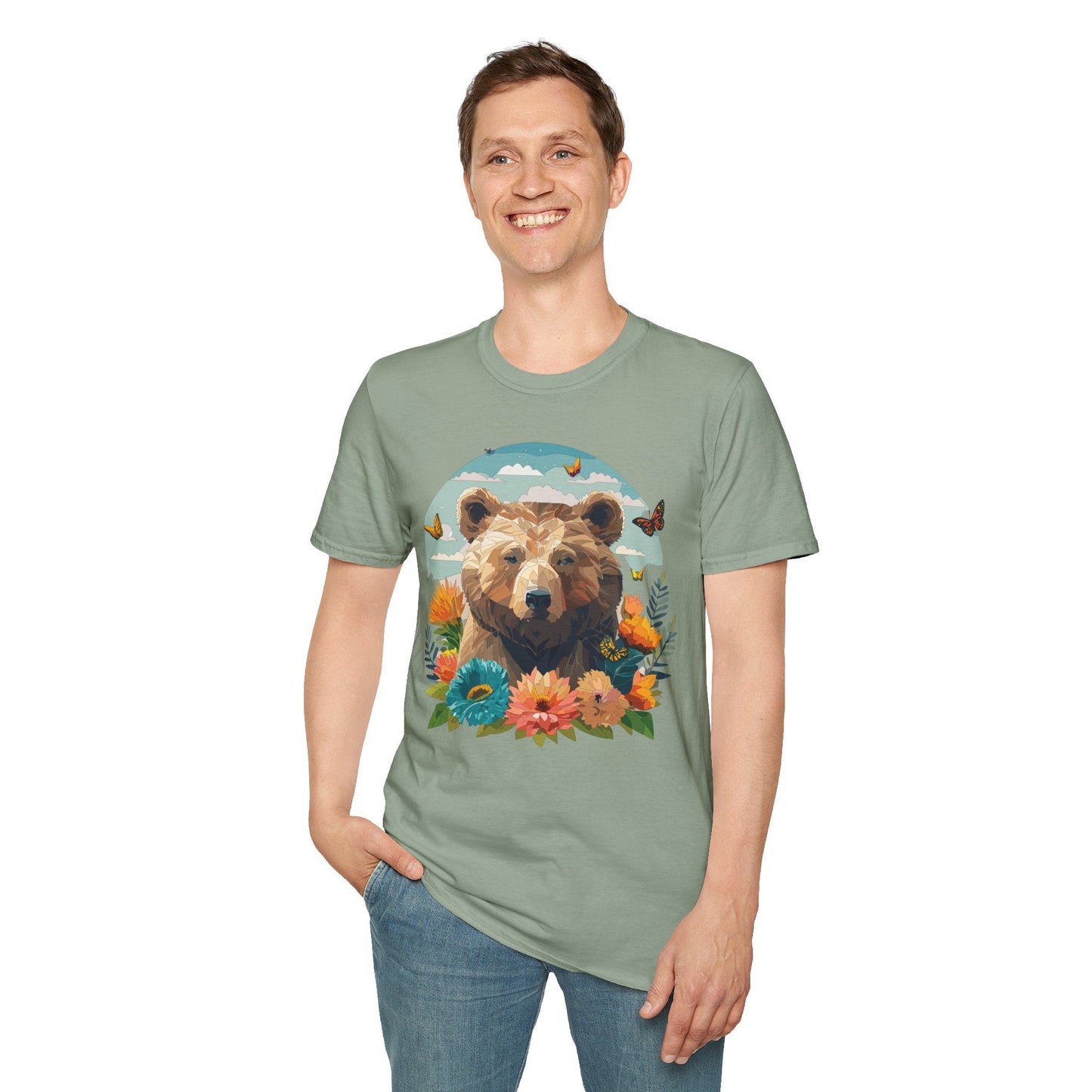 Bear T Shirt Unisex Teddy Bear Tee Softstyle 64000 One Hundred Percent Ring Spun Cotton Short Sleeve