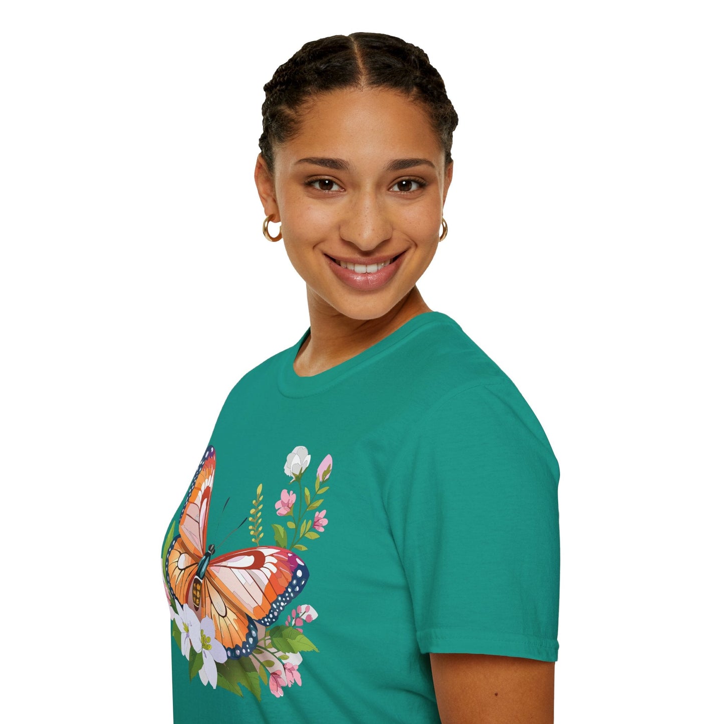 Butterfly Shirt Unisex T Shirt Gildan 64000 Softstyle 100 Percent Ring Spun Cotton
