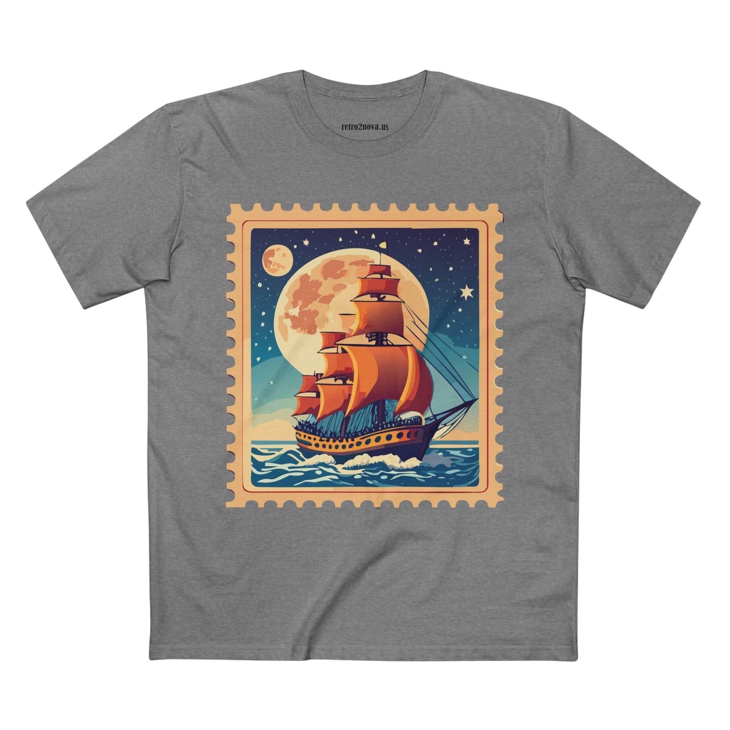 Postage Stamp Shirt Unisex Premium Cotton Tee With Original Art Design Retro2Nova