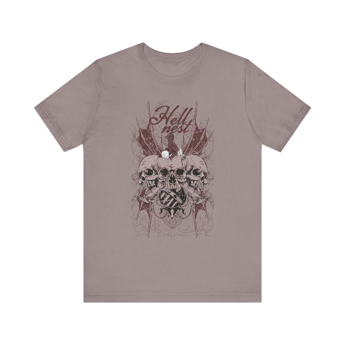Skull Cluster graphic tee Gothic skulls grunge floral design