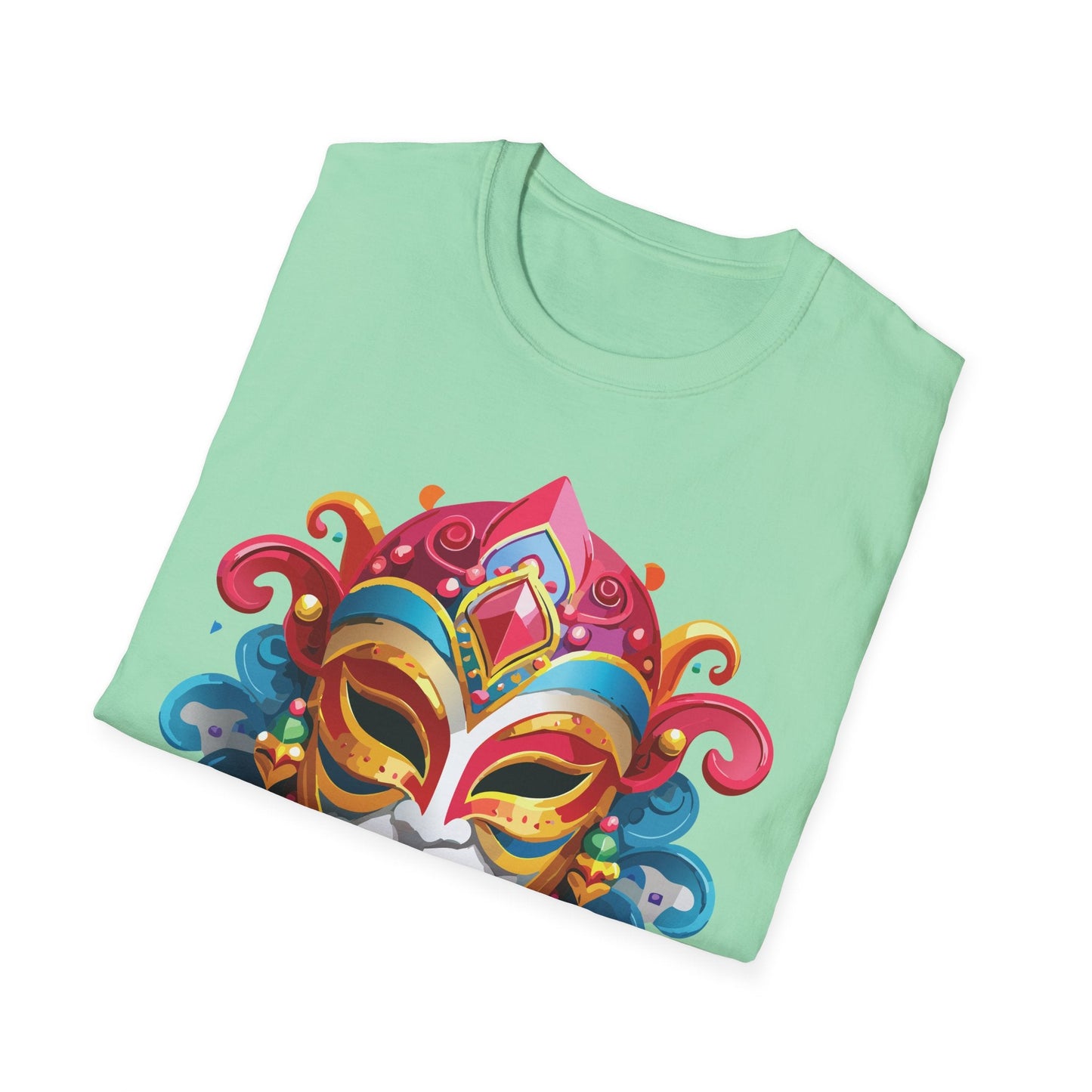 Mask Tee Shirt Unisex Masquerade Tees Softstyle 64000 100 Percent Cotton Lightweight Breathable