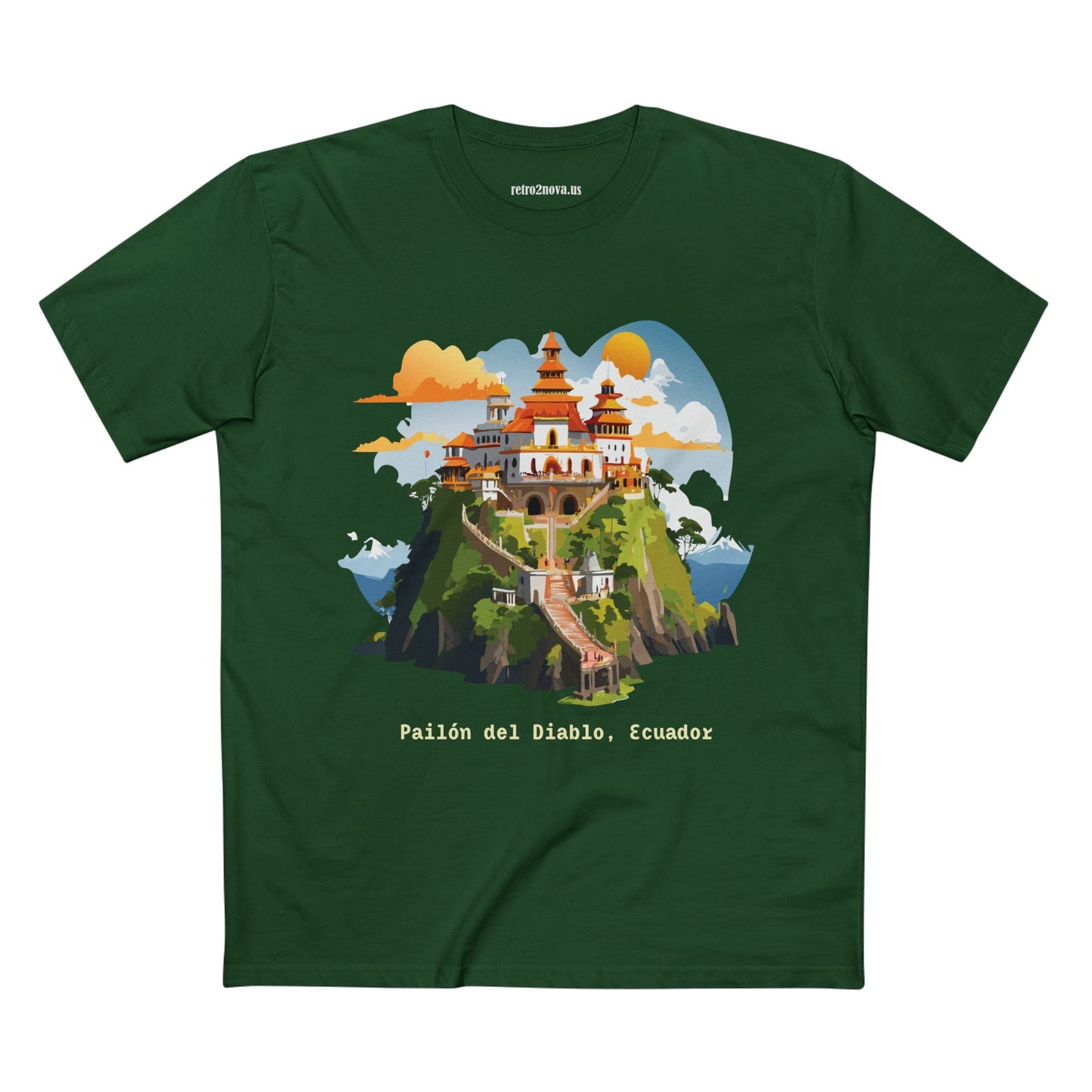 Travel Shirt Unisex Premium Cotton Tee With Original Art Design From Retro2Nova Ecuador Inspired