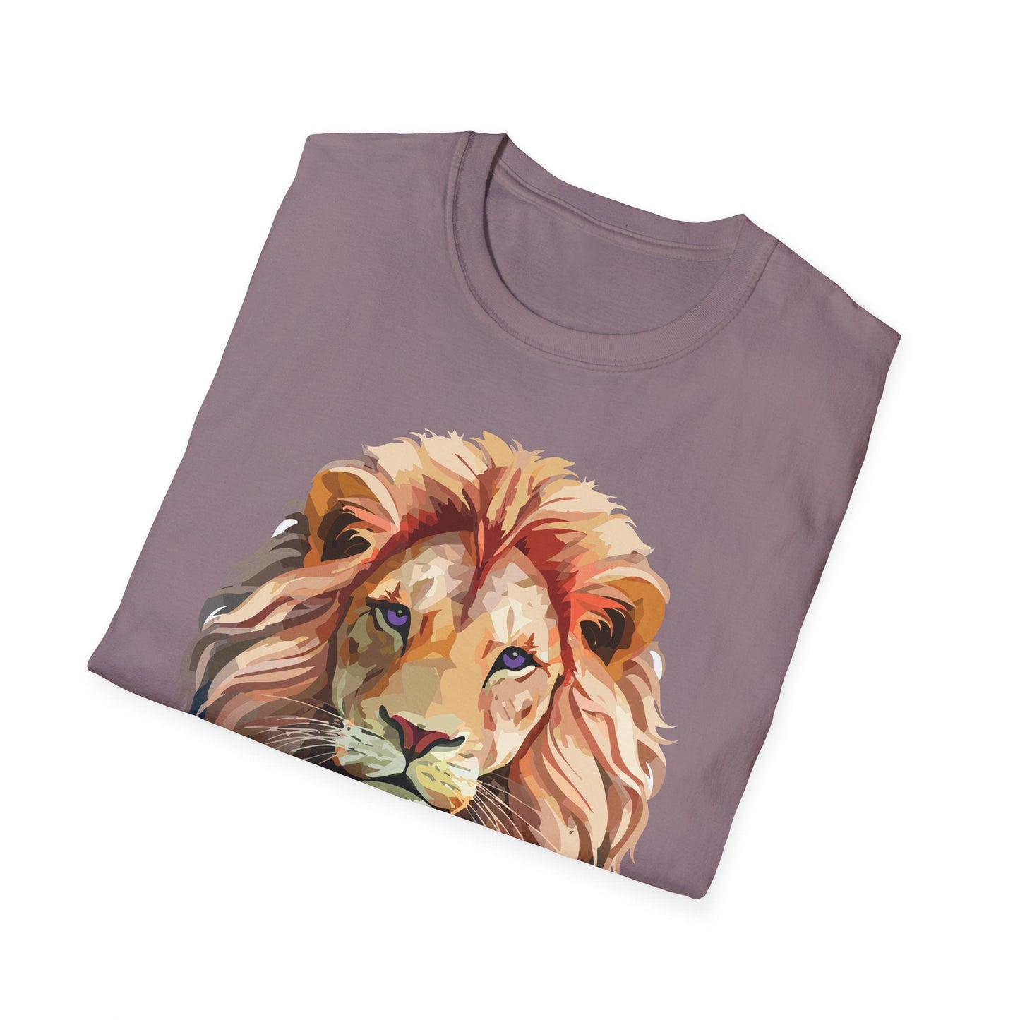 Lion Shirt Unisex Animal Tee Ring Spun Cotton Softstyle Tee Gildan