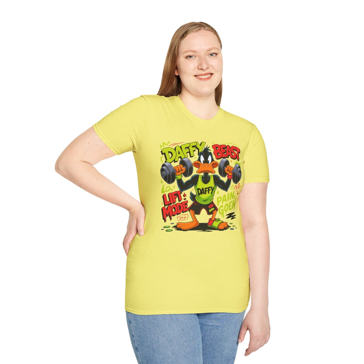 Cartoon T Shirt Funny Animals Print Unisex Animation Tee Gildan Softstyle 64000