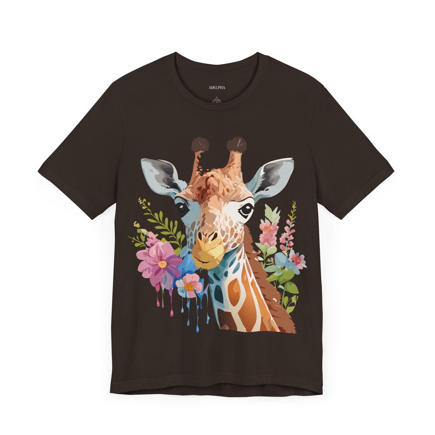 Giraffe Graphic Unisex 100 Cotton Vintage Animal Art T-Shirt 3