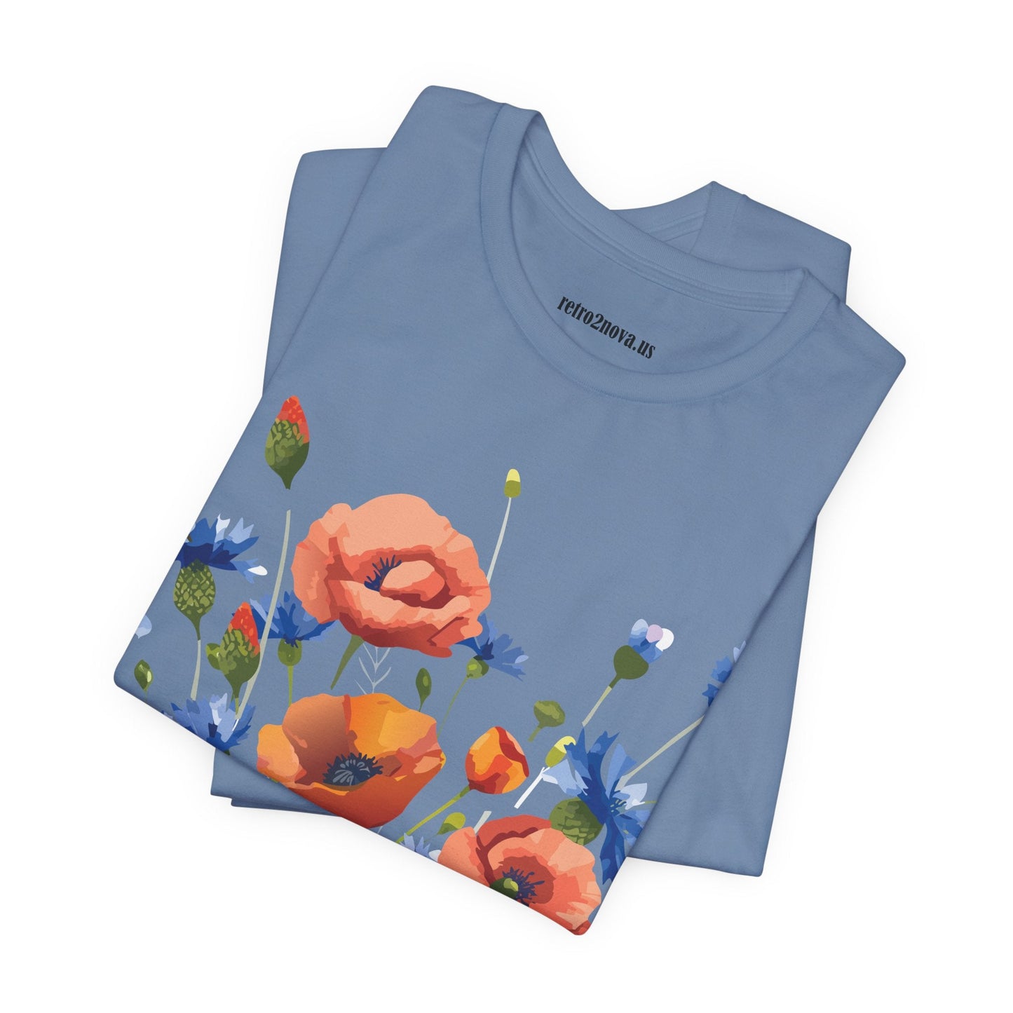 Unisex Floral Shirt Floral Print Tee Lightweight Breathable Fabric Short Sleeve Casual Wear