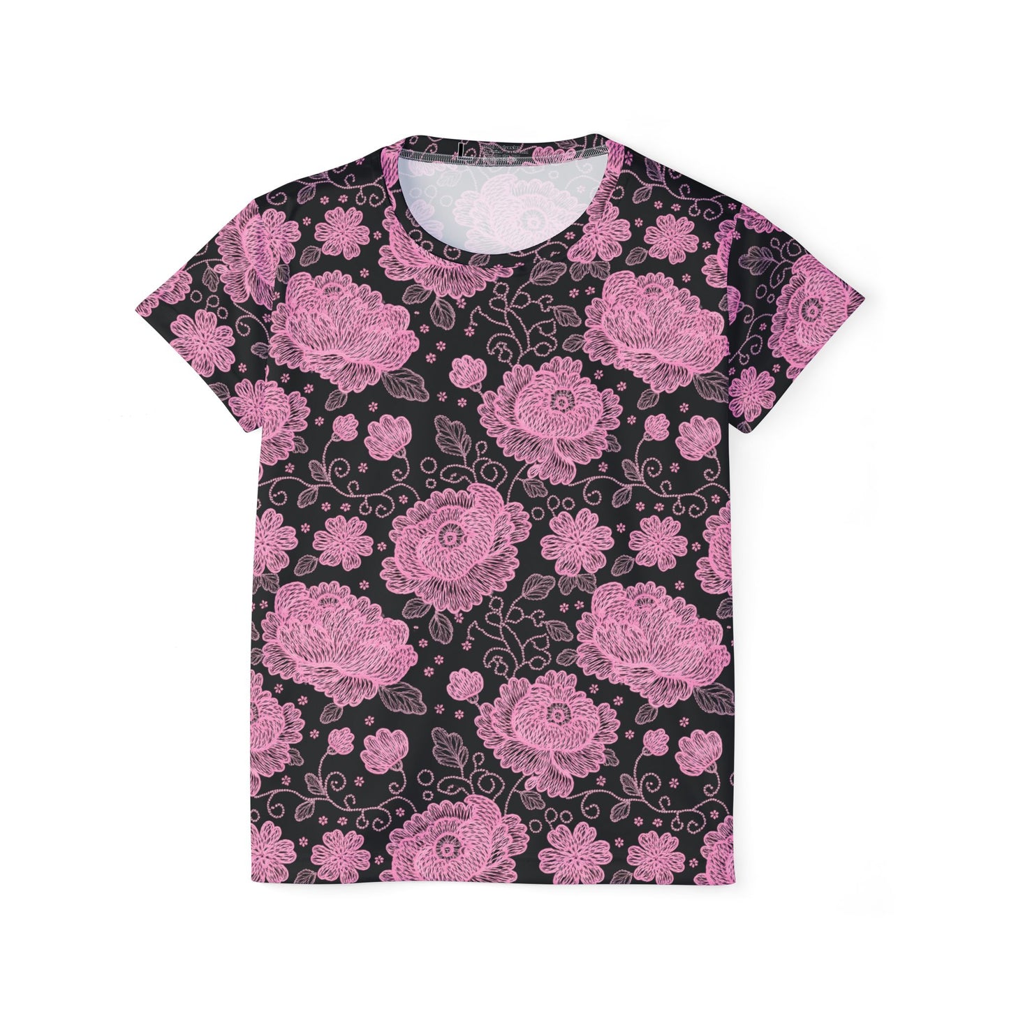 Lace Print Poly Shirt, Poly Shirt with Lace Print, Lace Shirt 62