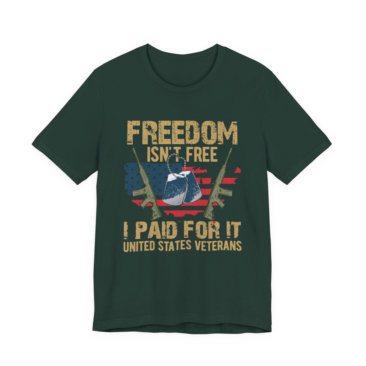 Army Veteran Patriotic Graphic Design Unisex Cotton T-Shirt v19