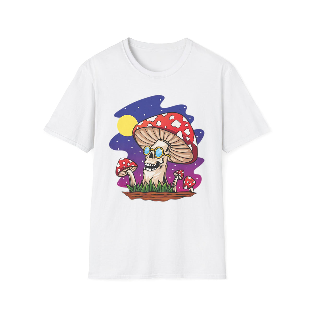 Funny Mashroom Cartoon  Graphic Tee Gildan Unisex 100 Cotton Tee Shirt c10