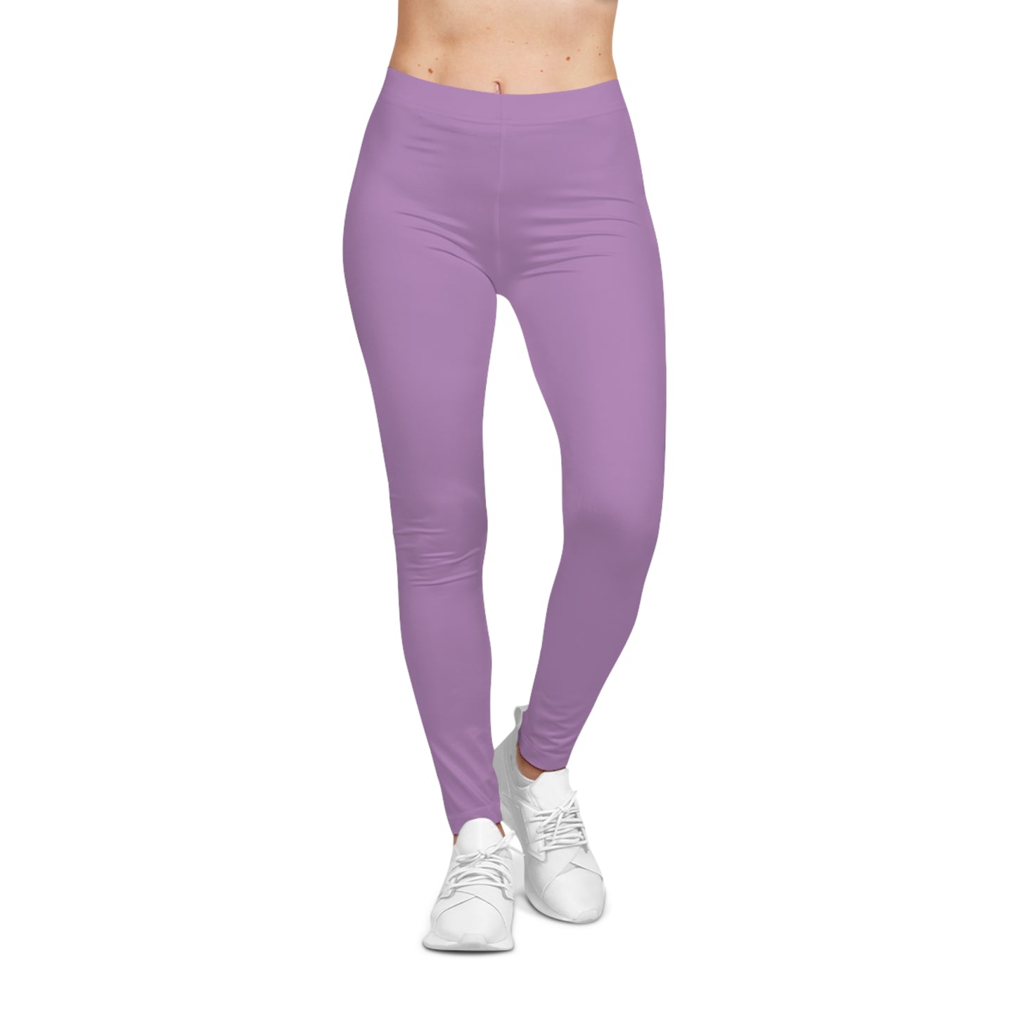 Evening Lilac Color Women's Poly-Span Casual Leggings XS-2XL