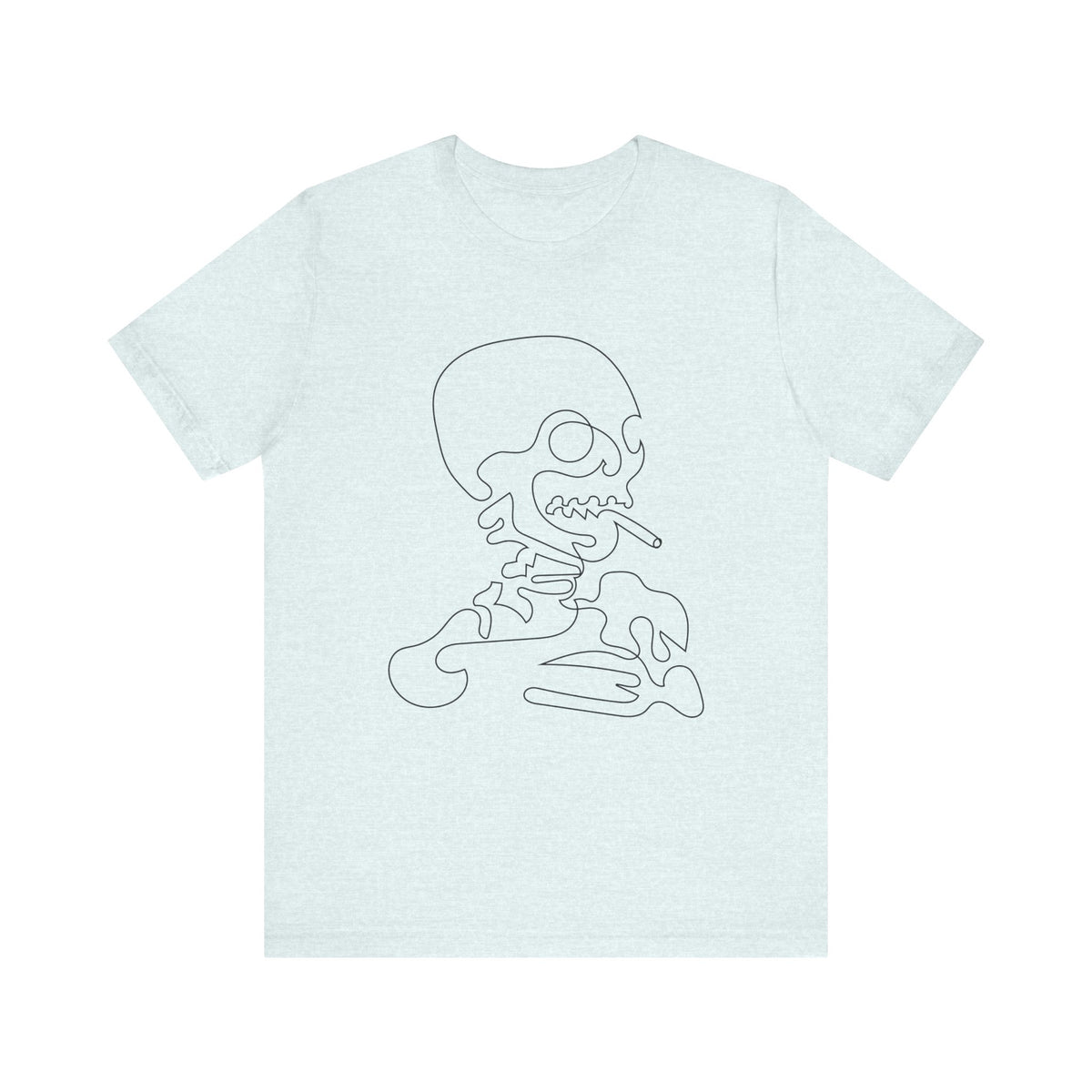 Camiseta unisex de algodón con calavera