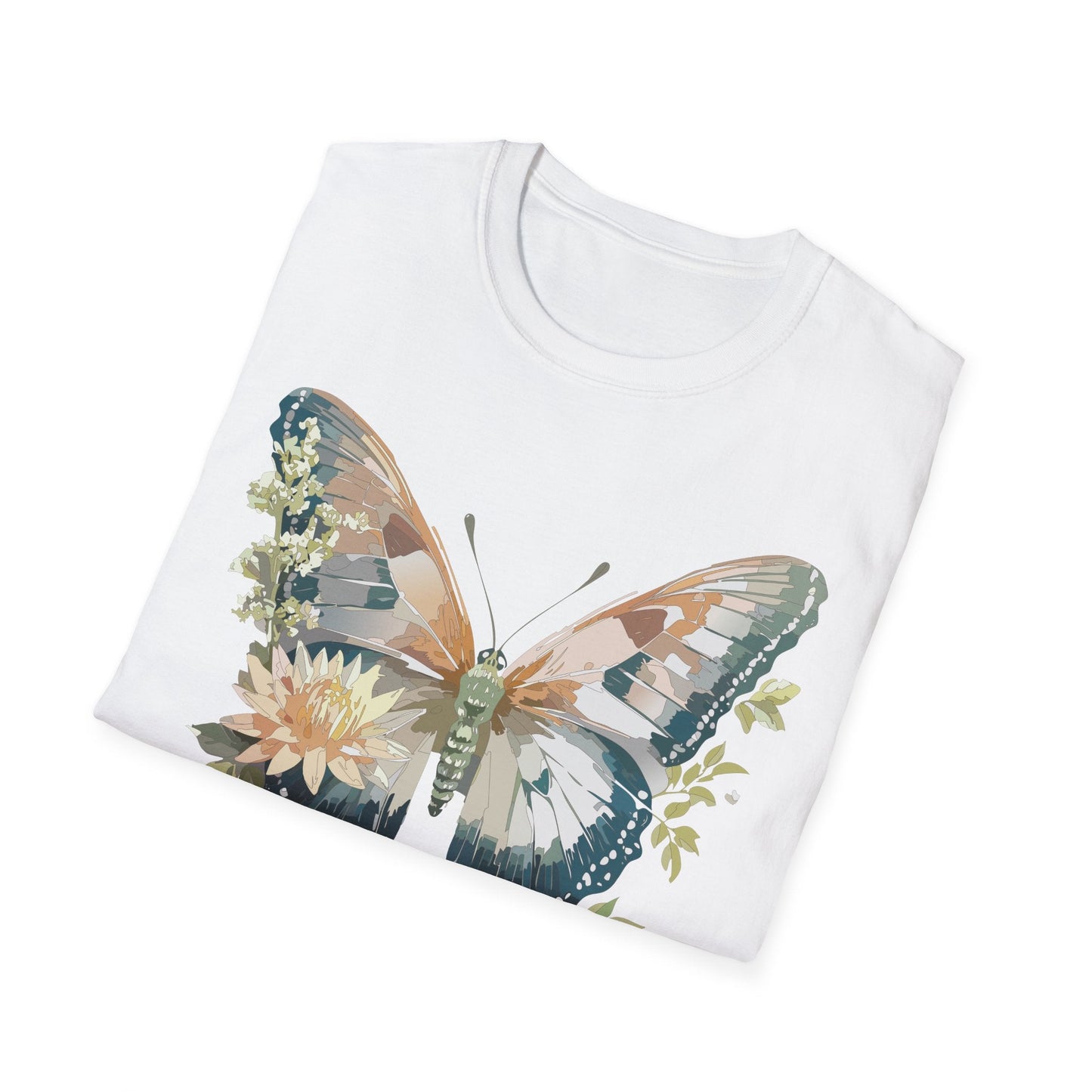 Unisex Butterfly Shirt Monarch Butterfly Tee Softstyle Gildan 64000 100 Cotton Breathable