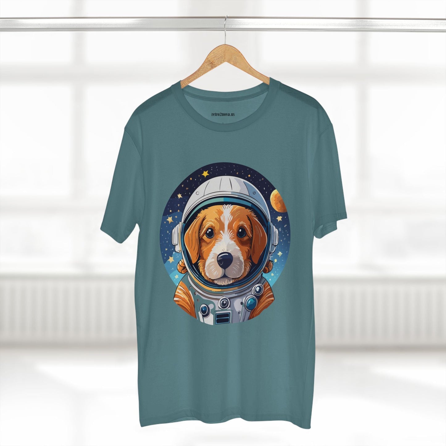 Unisex Dog Art Shirt Premium Cotton Tee With Original Retro2Nova Design From Art Collection For Everyday Comfort