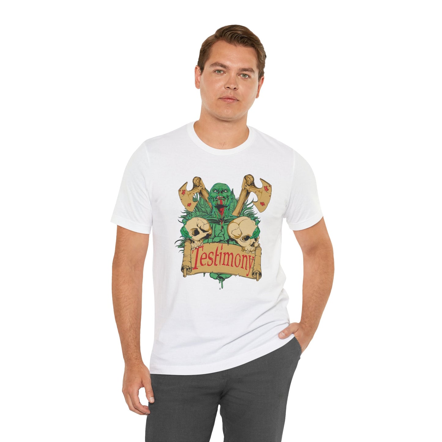 Cthulhu Skull Axes Testimony Tee Lovecraft Horror Mythos Shirt Art-42