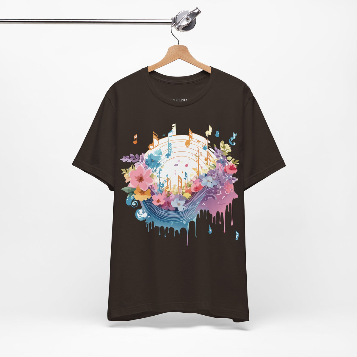 Music Graphic Unisex Cotton Bella+Canvas Tee with Art Design m85