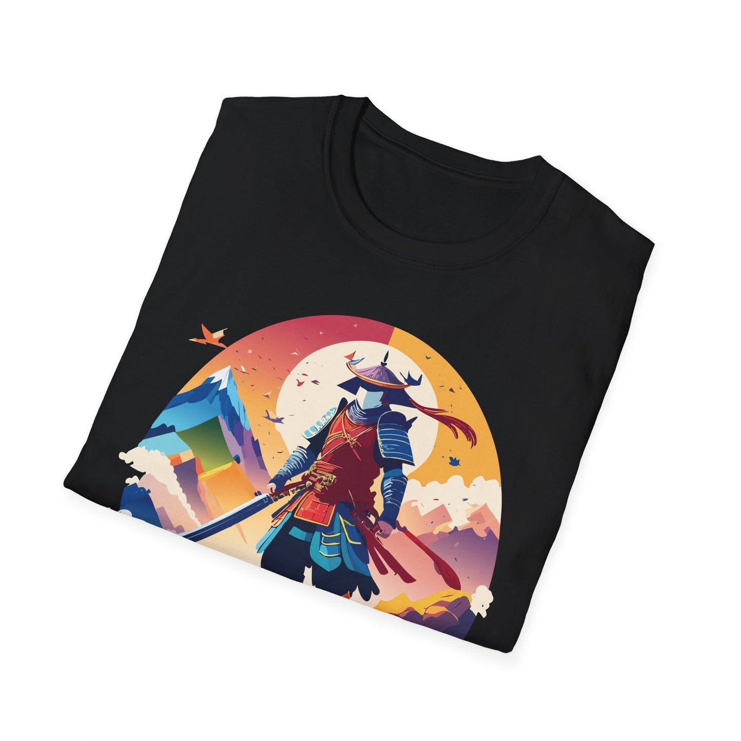 Samurai T Shirt Unisex Softstyle Gildan 64000 100 Percent Ring Spun Cotton Tee For Everyday Wear