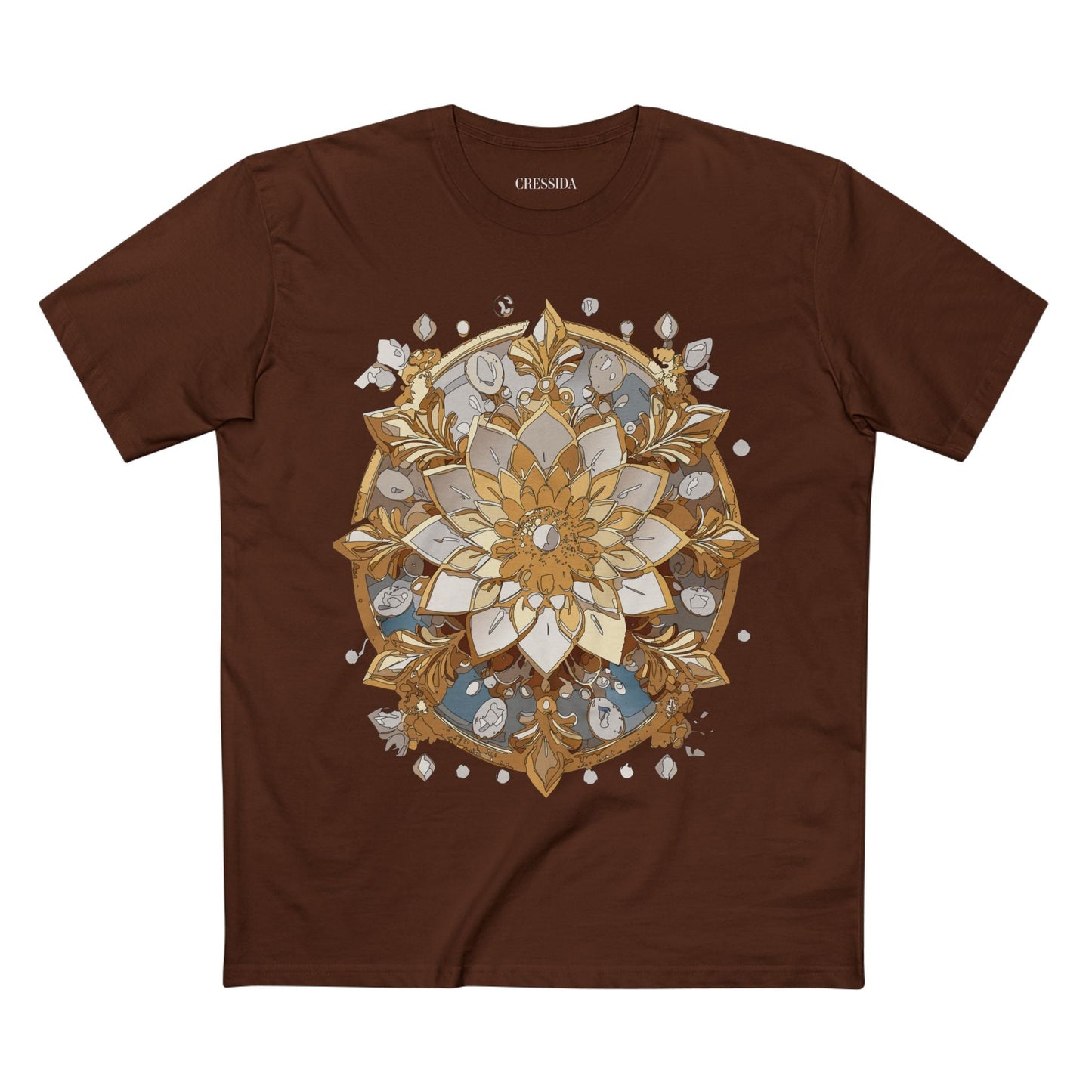 Floral Graphic T-Shirt Unisex 100 Cotton Art Design with Antique Flowers Tee 21