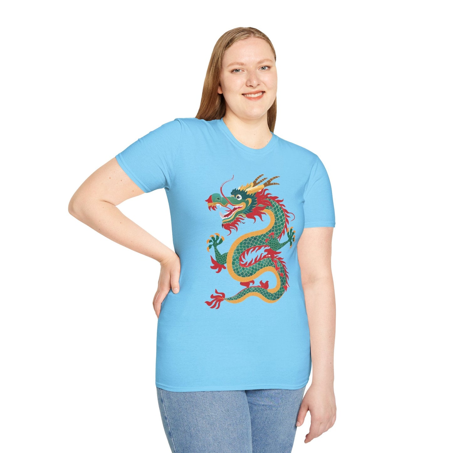Dragon T Shirt Unisex Dragon Shirt With Animal Art Design Gildan Softstyle Tee 100 Cotton