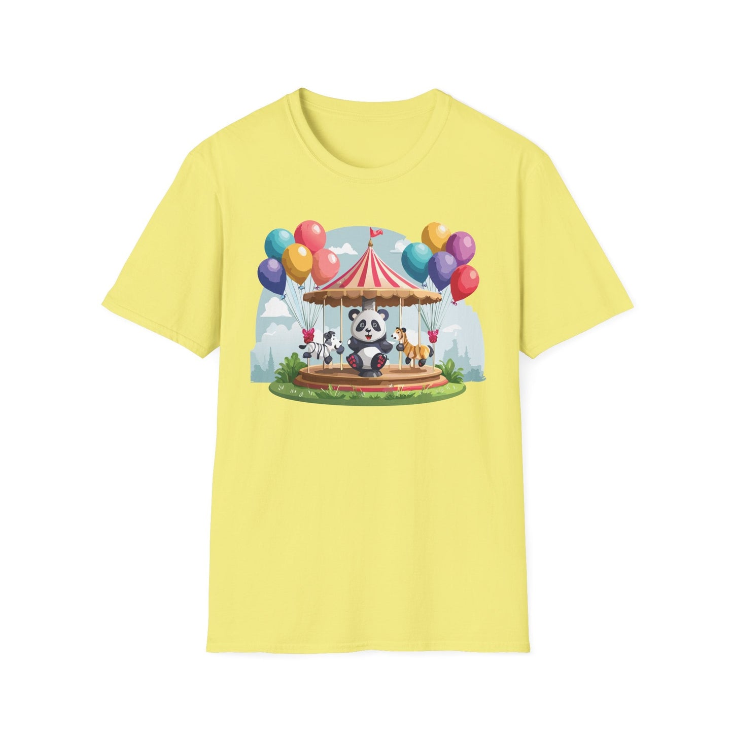 Unisex Panda Shirt Panda Tee Animal Print T Shirt Softstyle 64000 Gildan 100 Percent Ring Spun Cotton