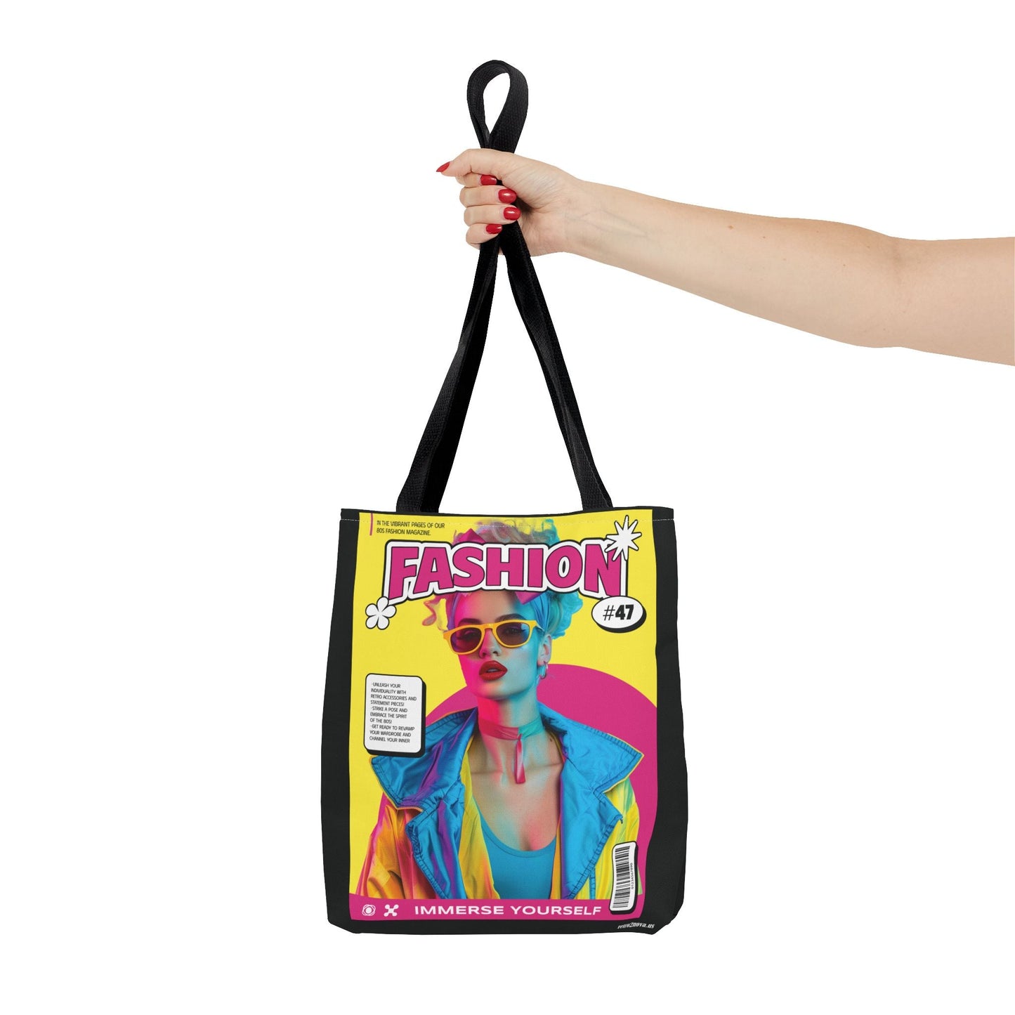 Magazine Cover Canvas Tote Bag for Everyday Use Stylish Durable Carryall Retro2Nova