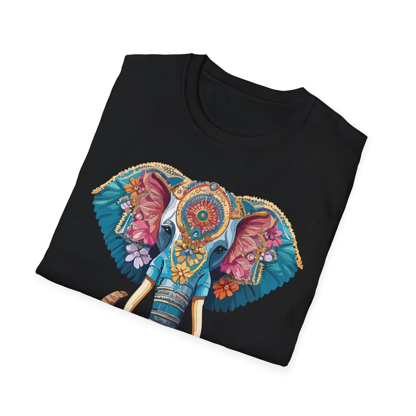 Unisex Elephant Graphic T Shirt Cartoon Elephant Tee Gildan Softstyle 64000 Premium Cotton