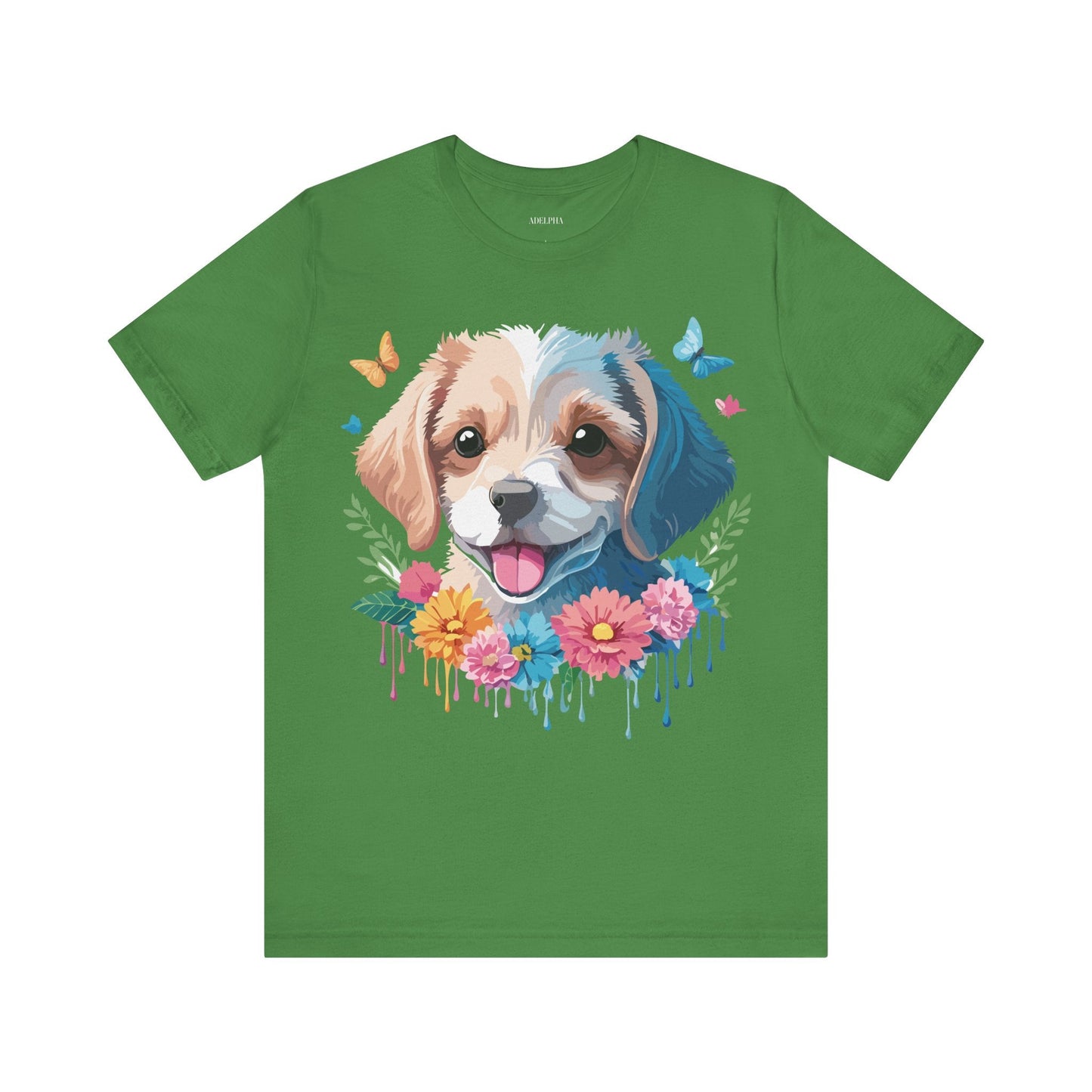 Adelpha Premium Vintage Inspired Dog Graphic Tee Unisex Jersey Short Sleeve Shirt
