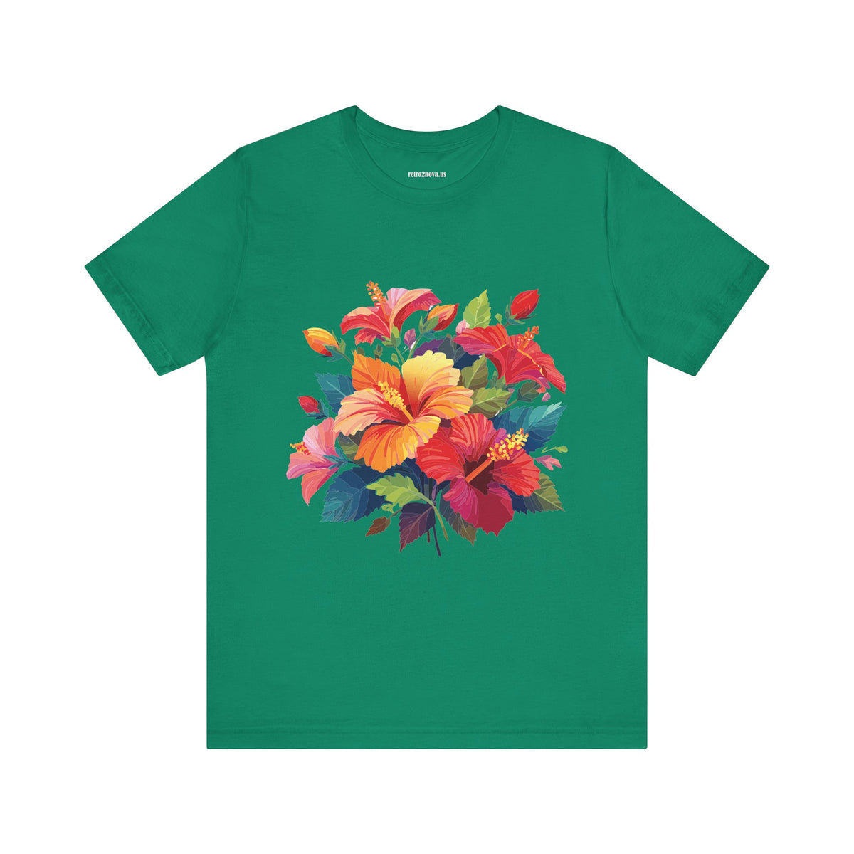 Floral Graphic Unisex Cotton Bella+Canvas Tee with Flowers Design ab7