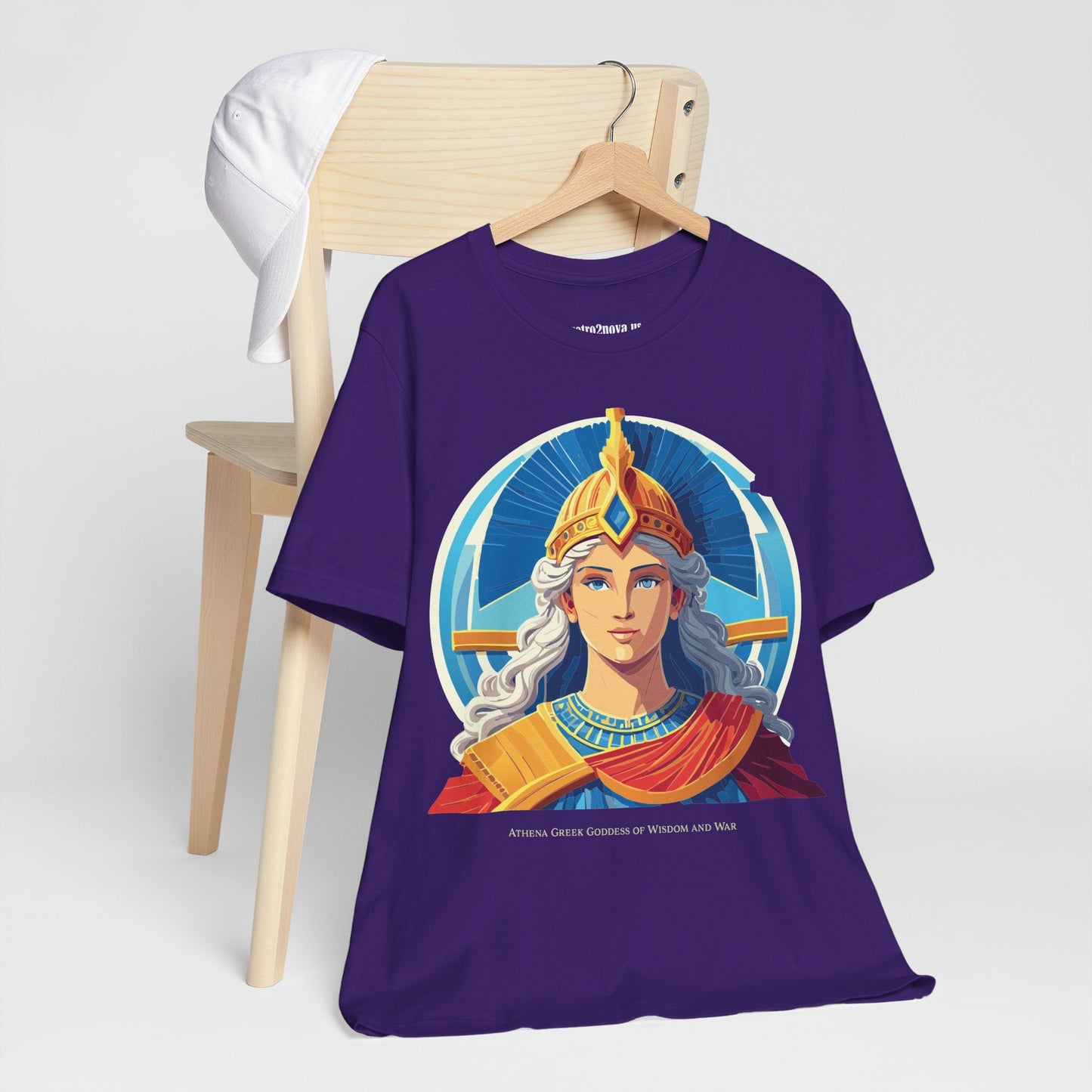 Athena Goddess Graphic Cotton T Shirt Unisex Tee by Retro2Nova Original Art Vintage Inspired