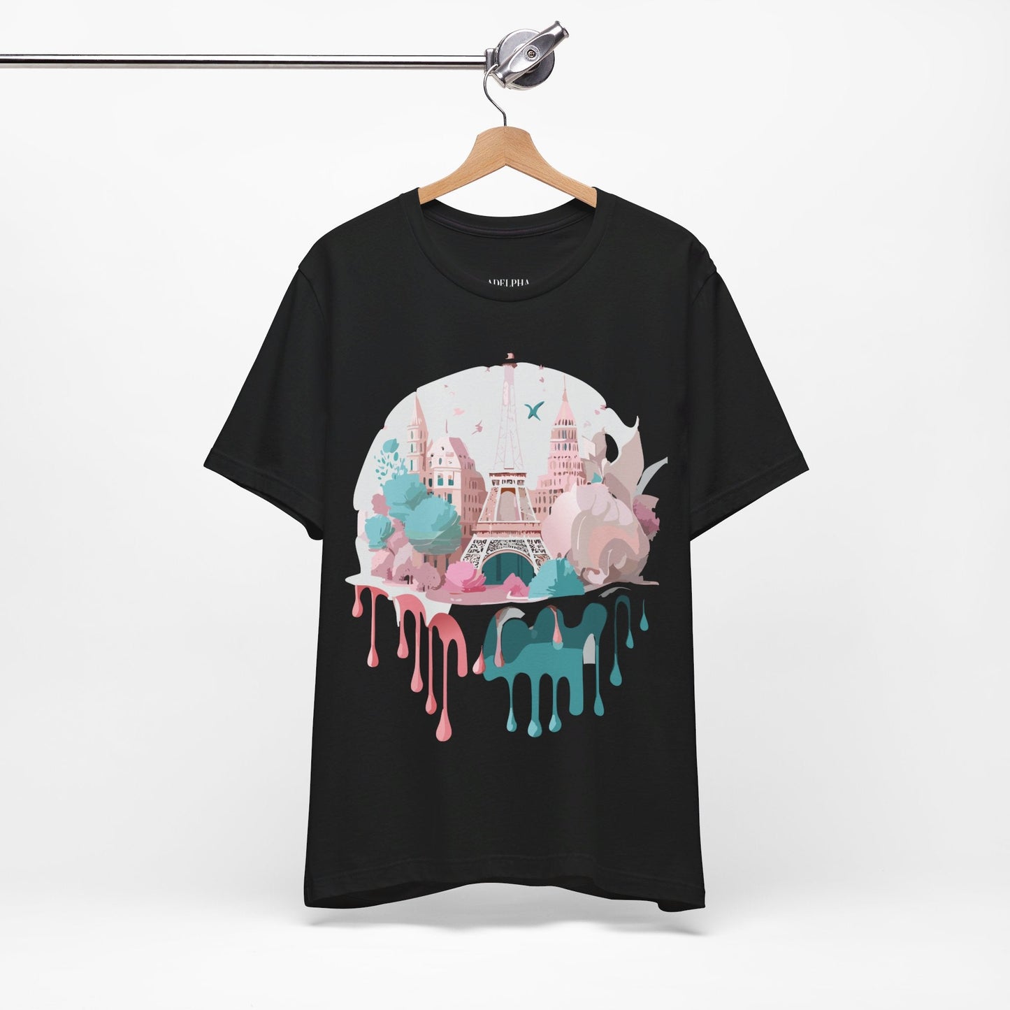Paris Tourist Shirt Graphic Tee Unisex Jersey Short Sleeve Adelpha Vintage Art Design