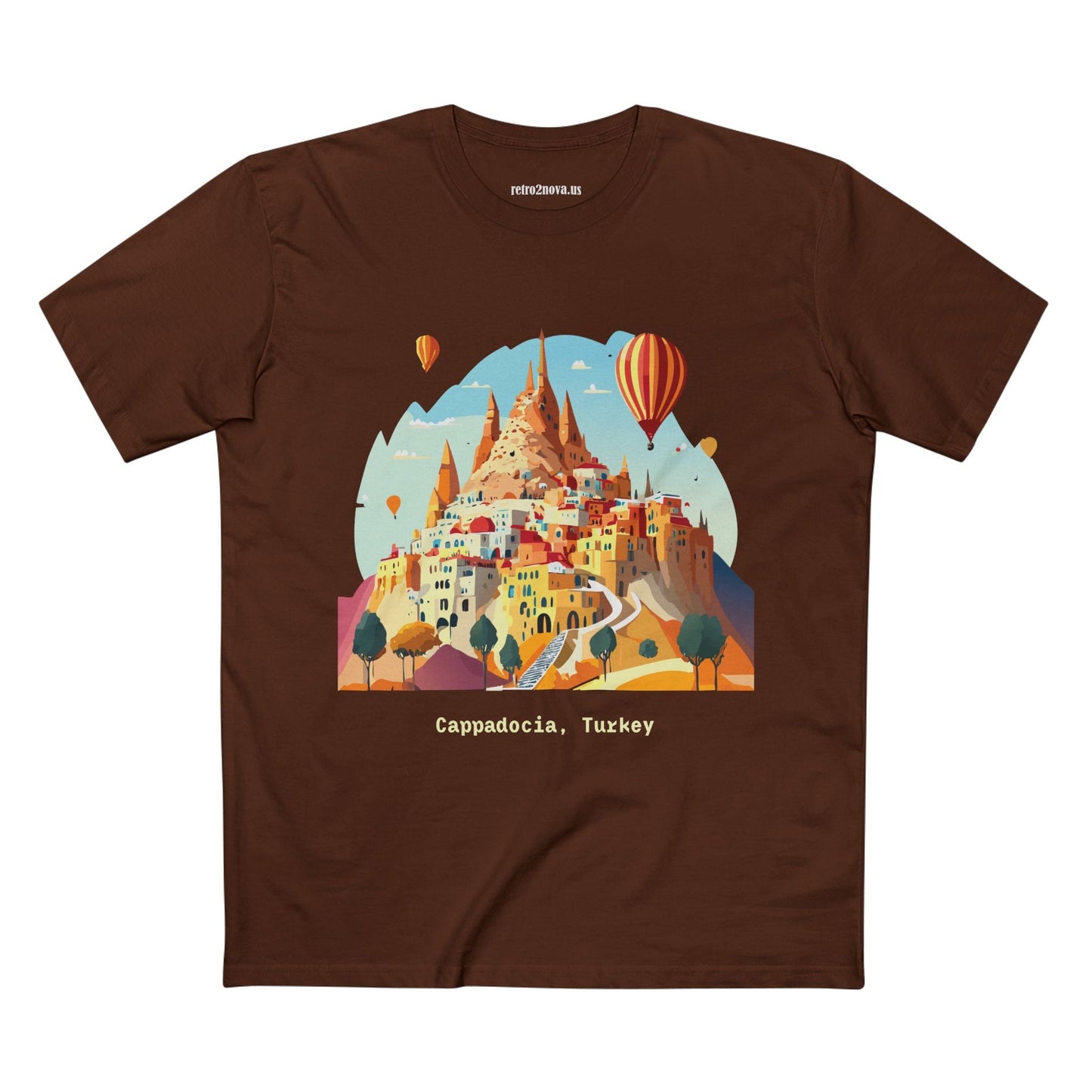 Travel Shirt Cappadocia Shirt Tourist Shirt Unisex Premium Cotton Tee Original Art Design Retro2Nova