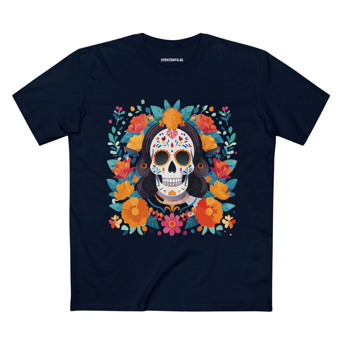 Retro2Nova Skull Shirt Unisex Skeleton Tee Premium Cotton Art Collection Design Edition