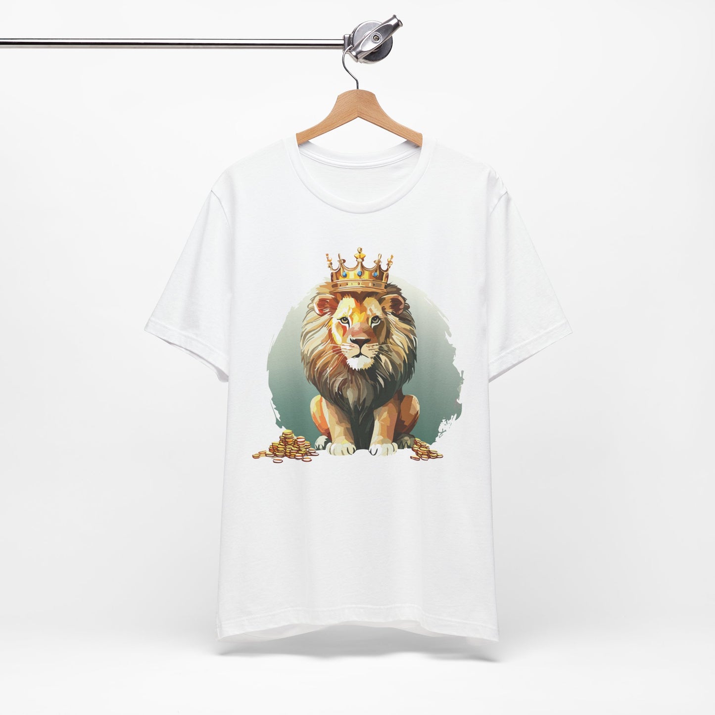 Regal Lion Short Sleeve Tee, Animal Shirt, Lion Tee, Unisex Top, Birthday Gift, Shirt with Animal design