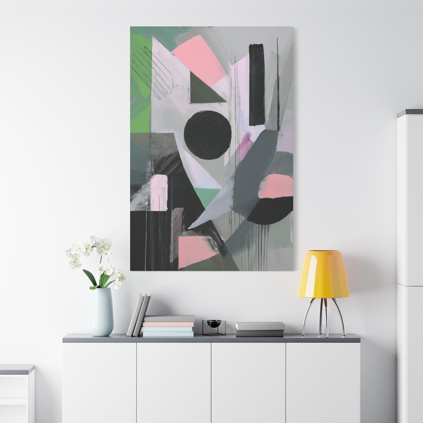 Abstract Geometric Painting Print Canvas 20x24,20x30,24x30 24x32,24x36,30x40 32x48,36x48,40x60 Pine-Wood Inner Frame ABS-40